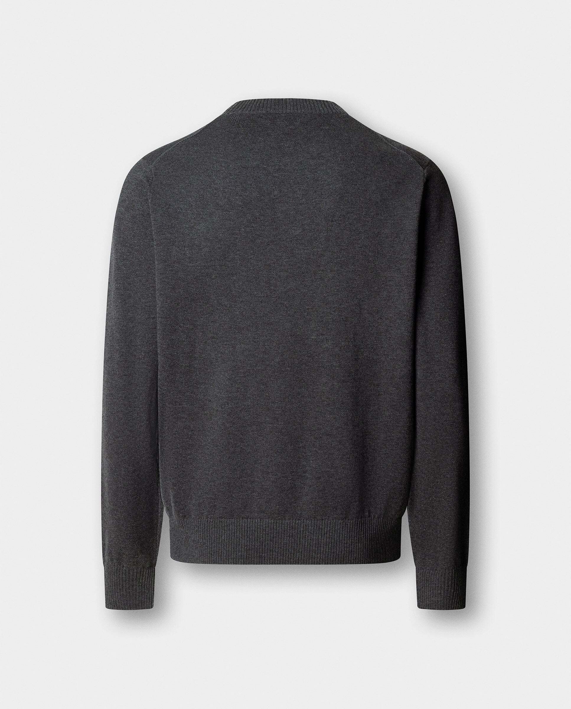 Jersey de hombre cuello redondo algodón con logo - Hackett - Gris oscuro Gris oscuro-7