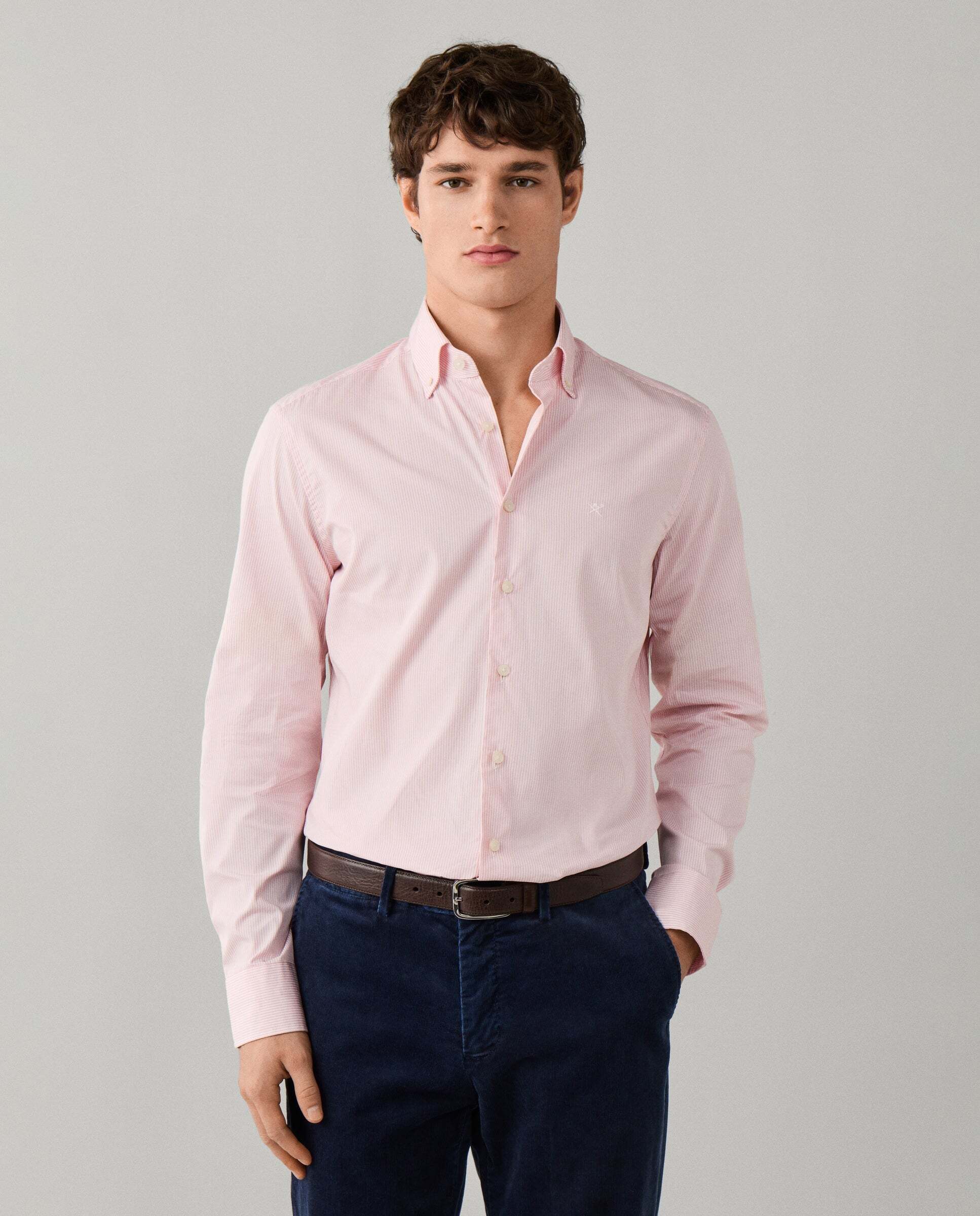 Imagen 1 de Camisa de hombre rayas city deck fit tailored Rosa