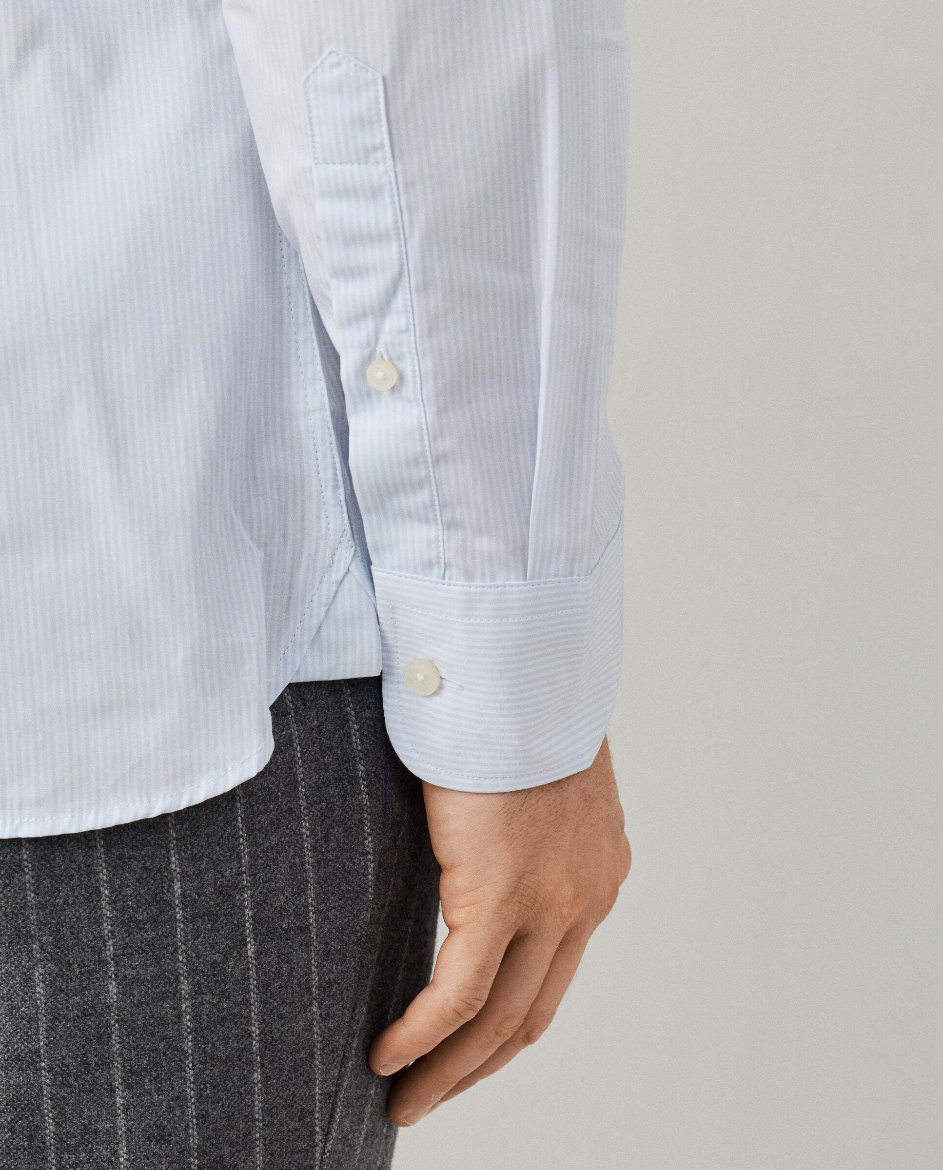 Imagen 5 de Camisa de hombre rayas city deck fit tailored - Hackett - Azul claro Azul claro