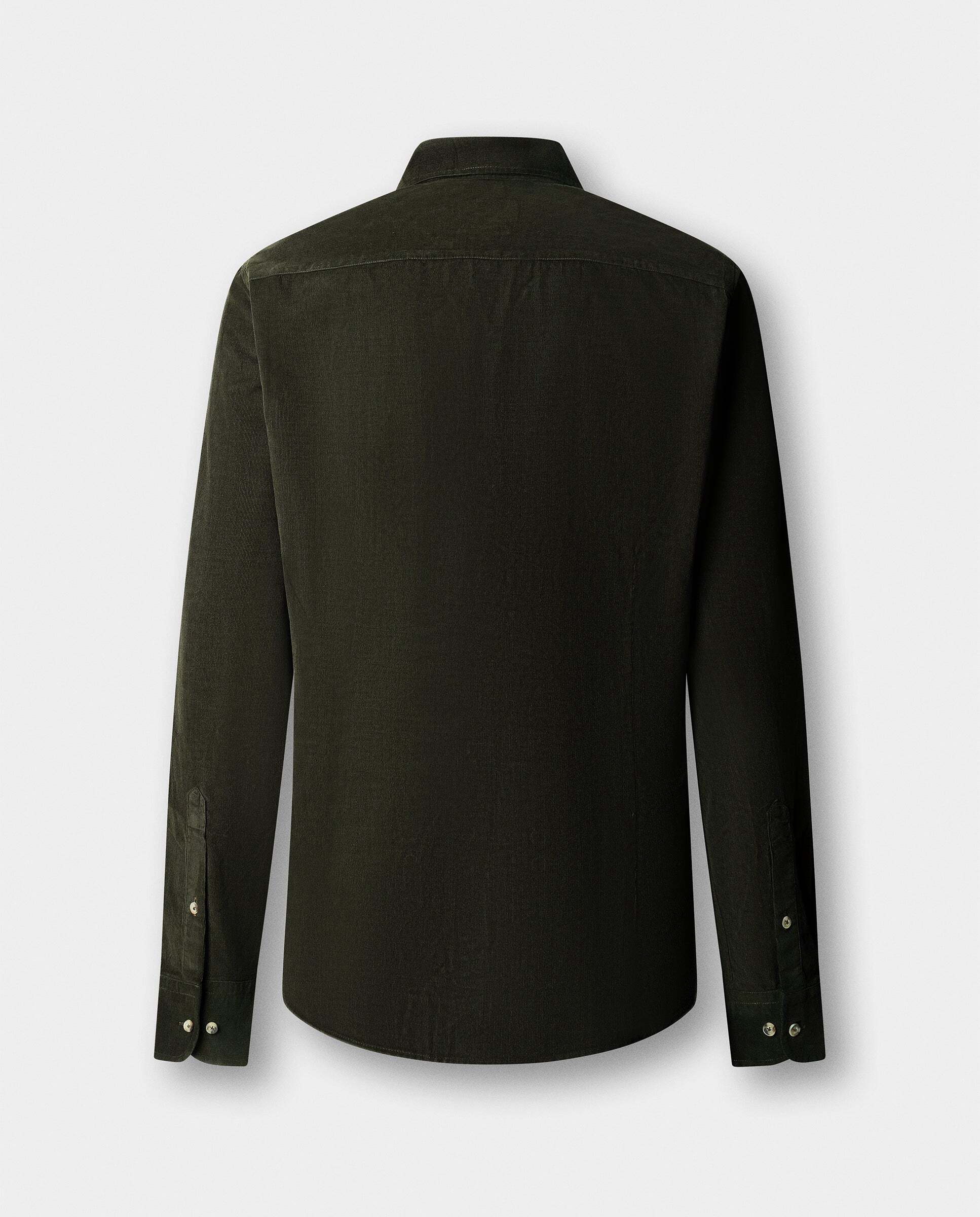 Imagen 6 de Camisa de hombre babycord fit tailored - Hackett - Verde militar Verde militar