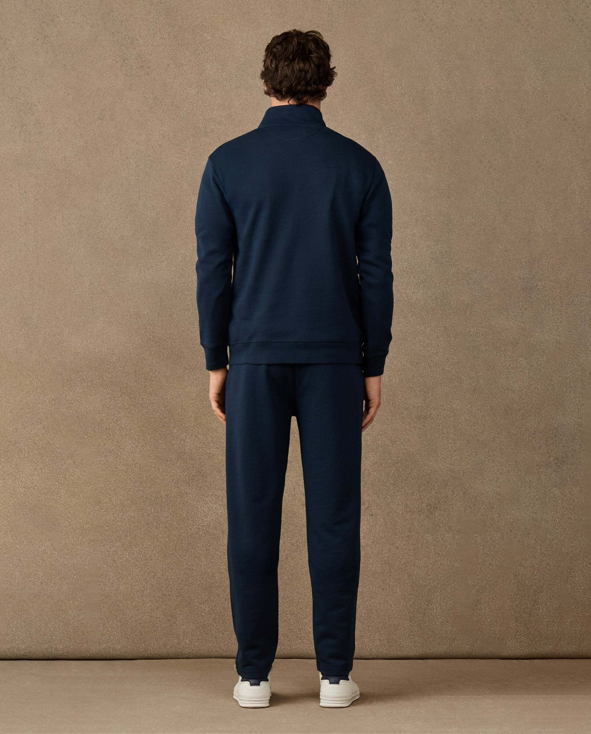 Sudadera de hombre algodón con cremallera y logo - Hackett - Azul Azul-3