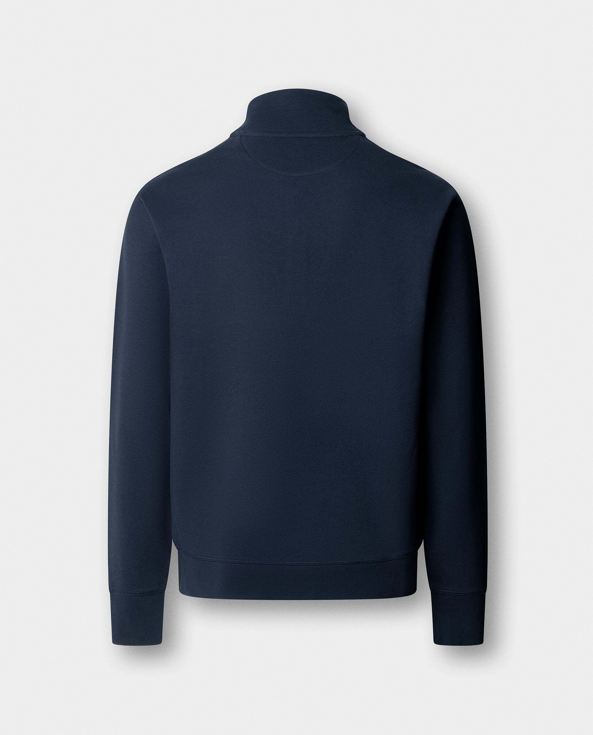 Sudadera de hombre algodón con cremallera y logo - Hackett - Azul Azul-5