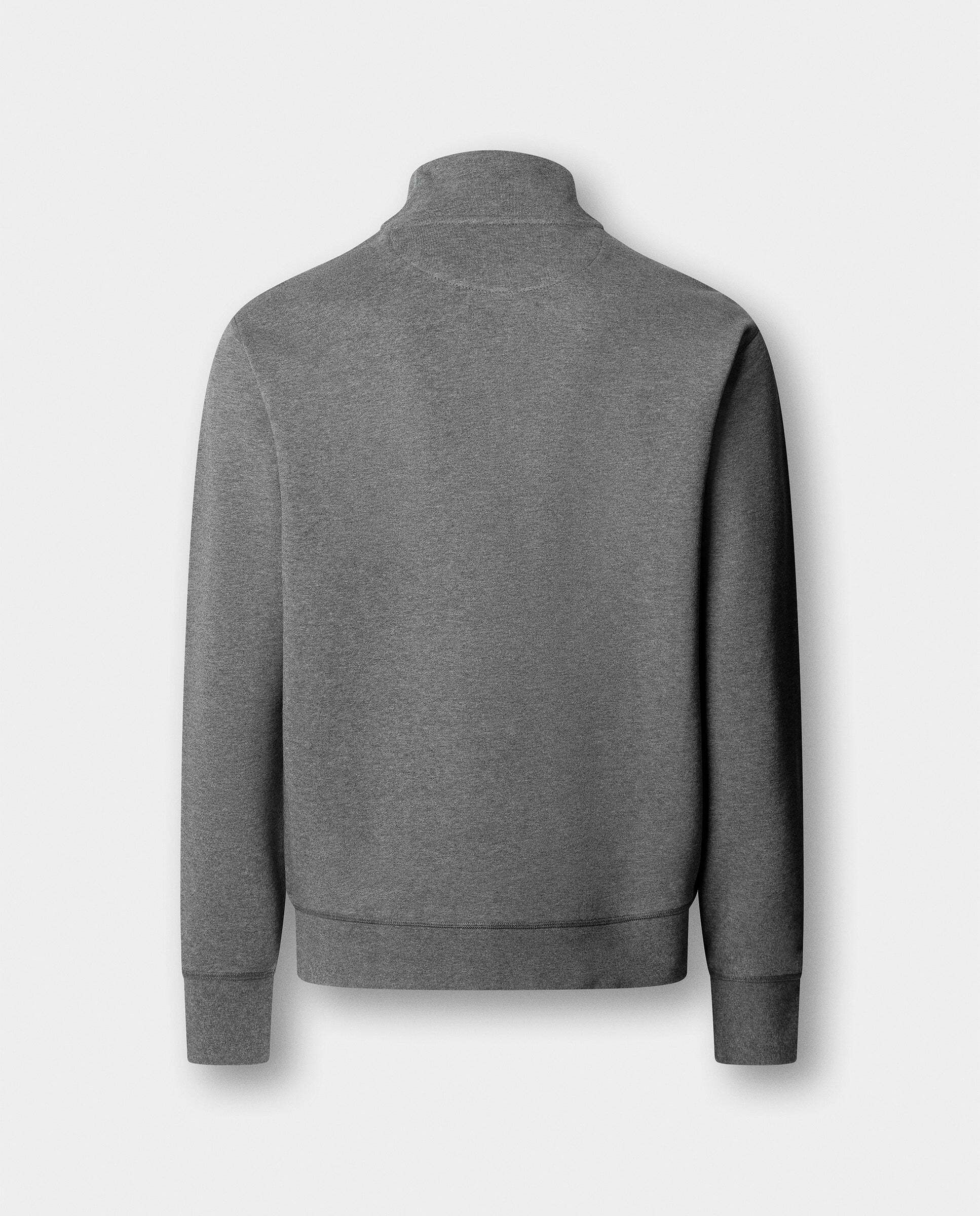 Sudadera de hombre algodón con cremallera y logo - Hackett - Gris Gris-5