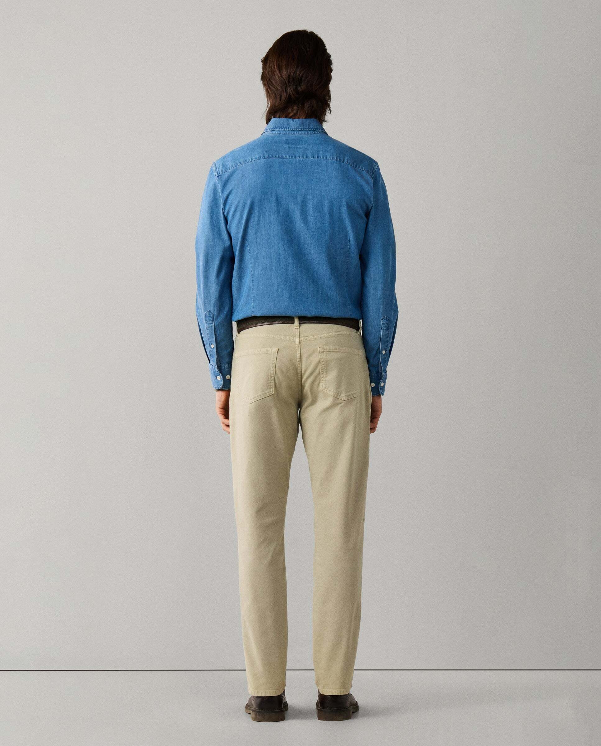 Pantalón de hombre texturizado trinity fit regular - Hackett - Natural Natural-3