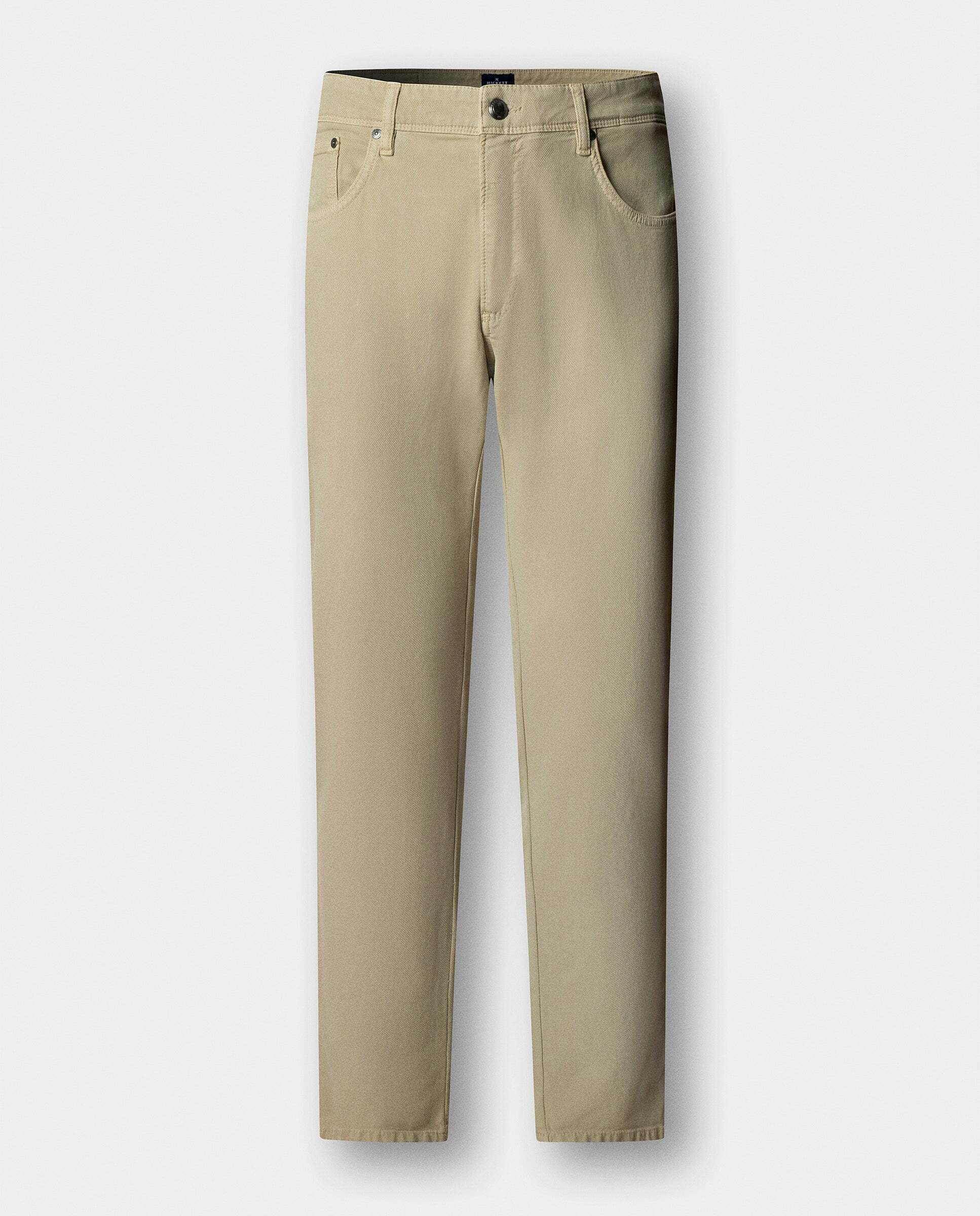 Pantalón de hombre texturizado trinity fit regular - Hackett - Natural Natural-6