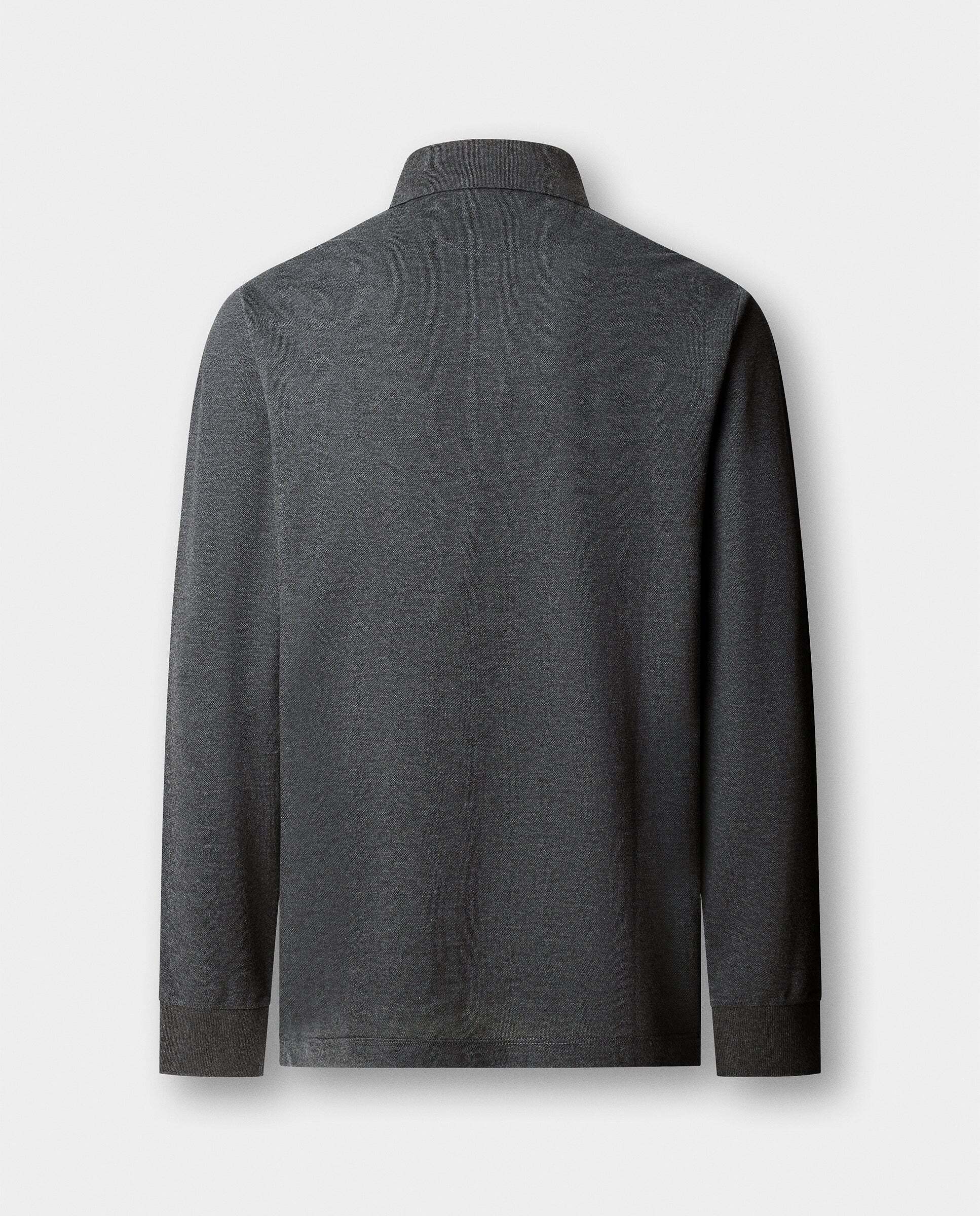 Polo de hombre manga larga con logo fit slim - Hackett - Gris oscuro Gris oscuro-5