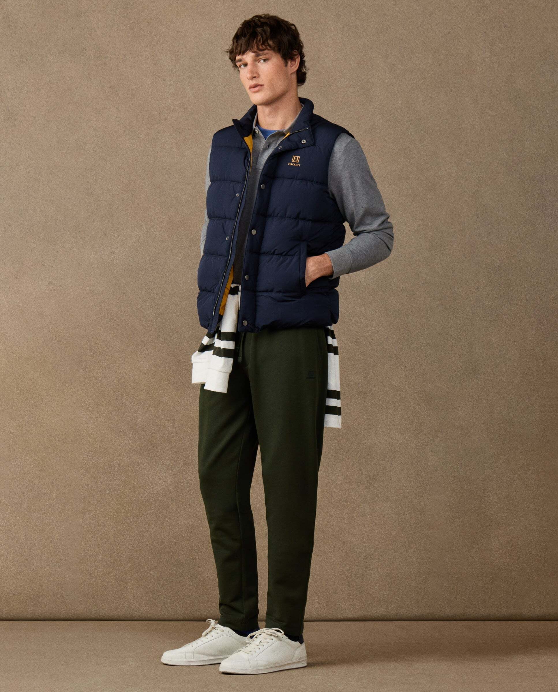 Jogger de felpa con logo - Hackett - Verde Verde-2