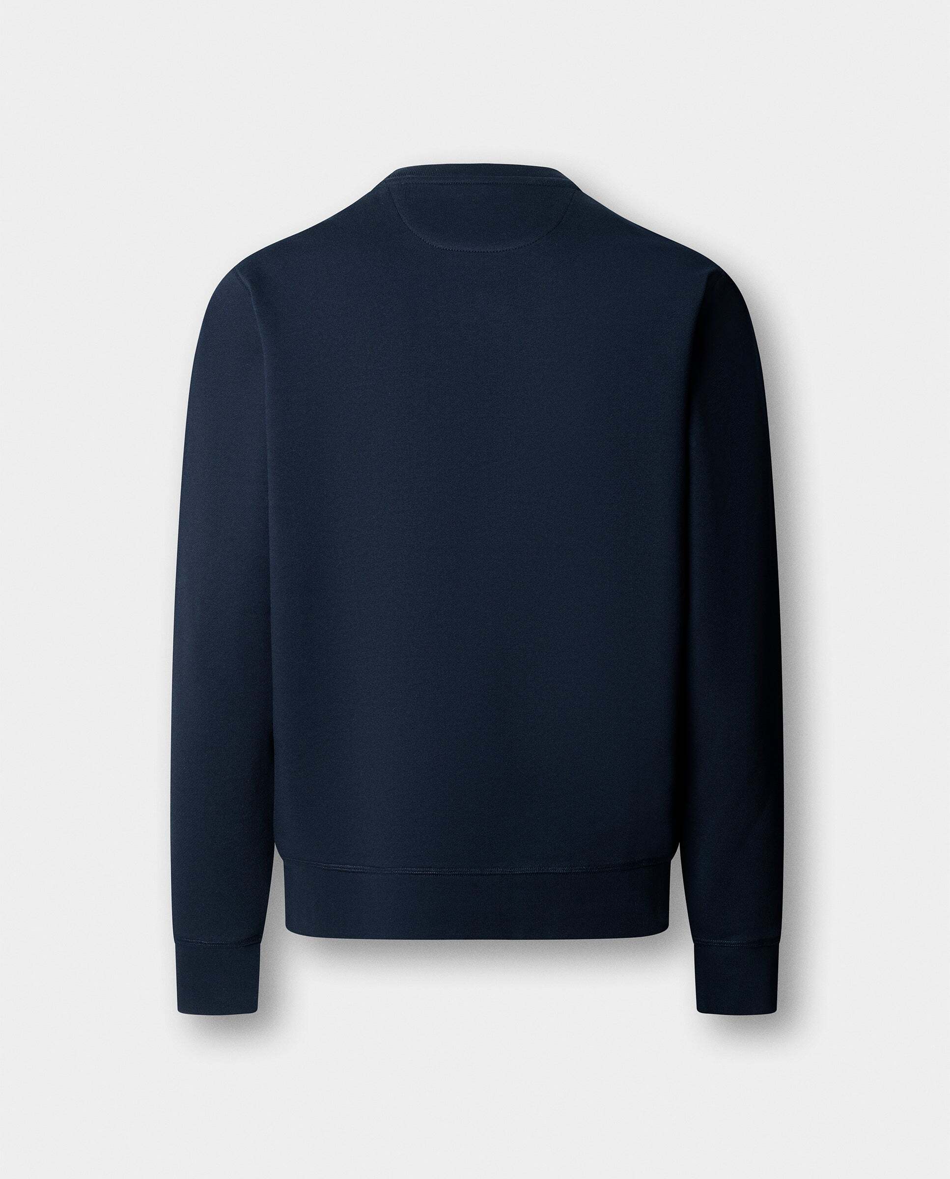 Sudadera de hombre algodón cuello redondo con logo - Hackett - Azul Azul-5