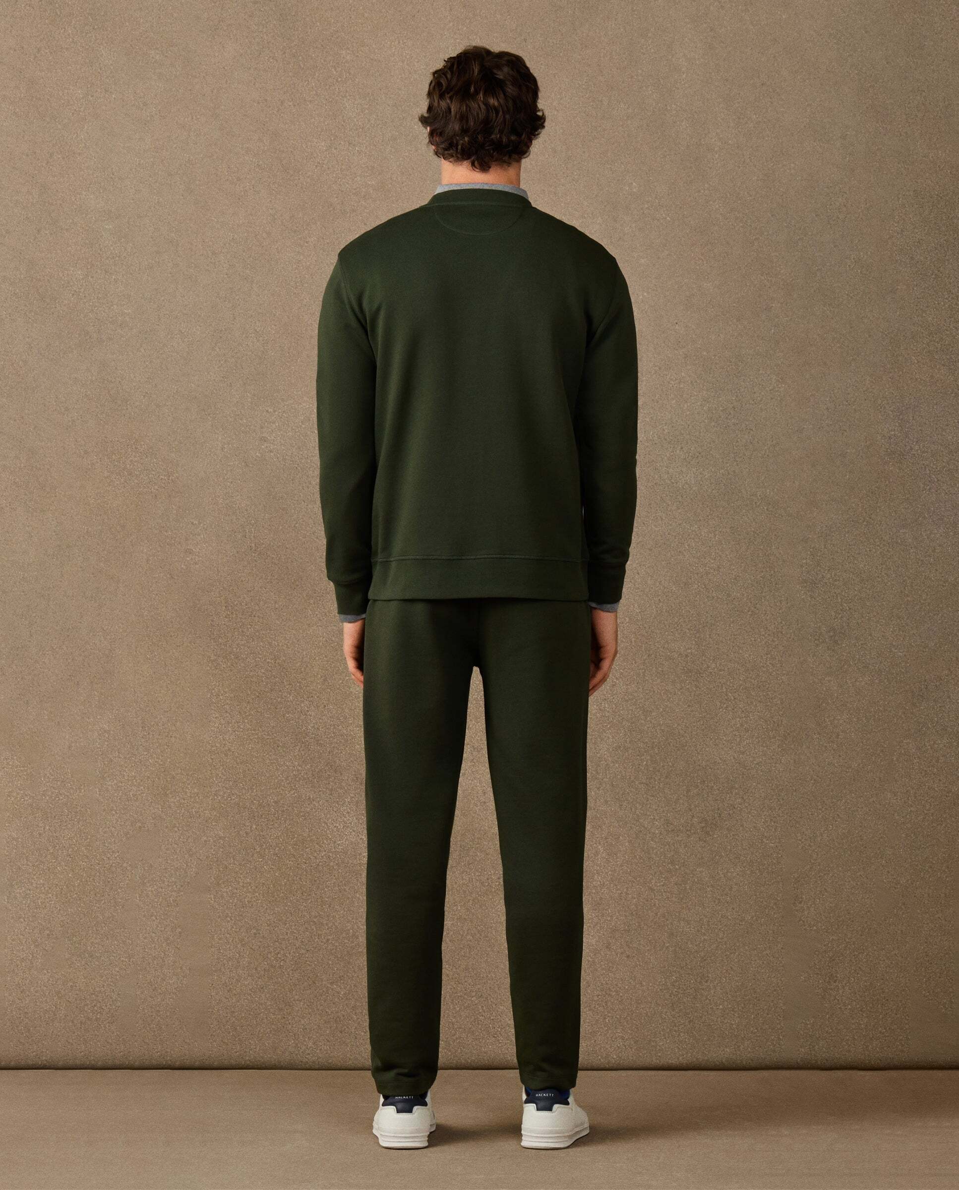 Sudadera de hombre algodón cuello redondo con logo - Hackett - Verde Verde-3
