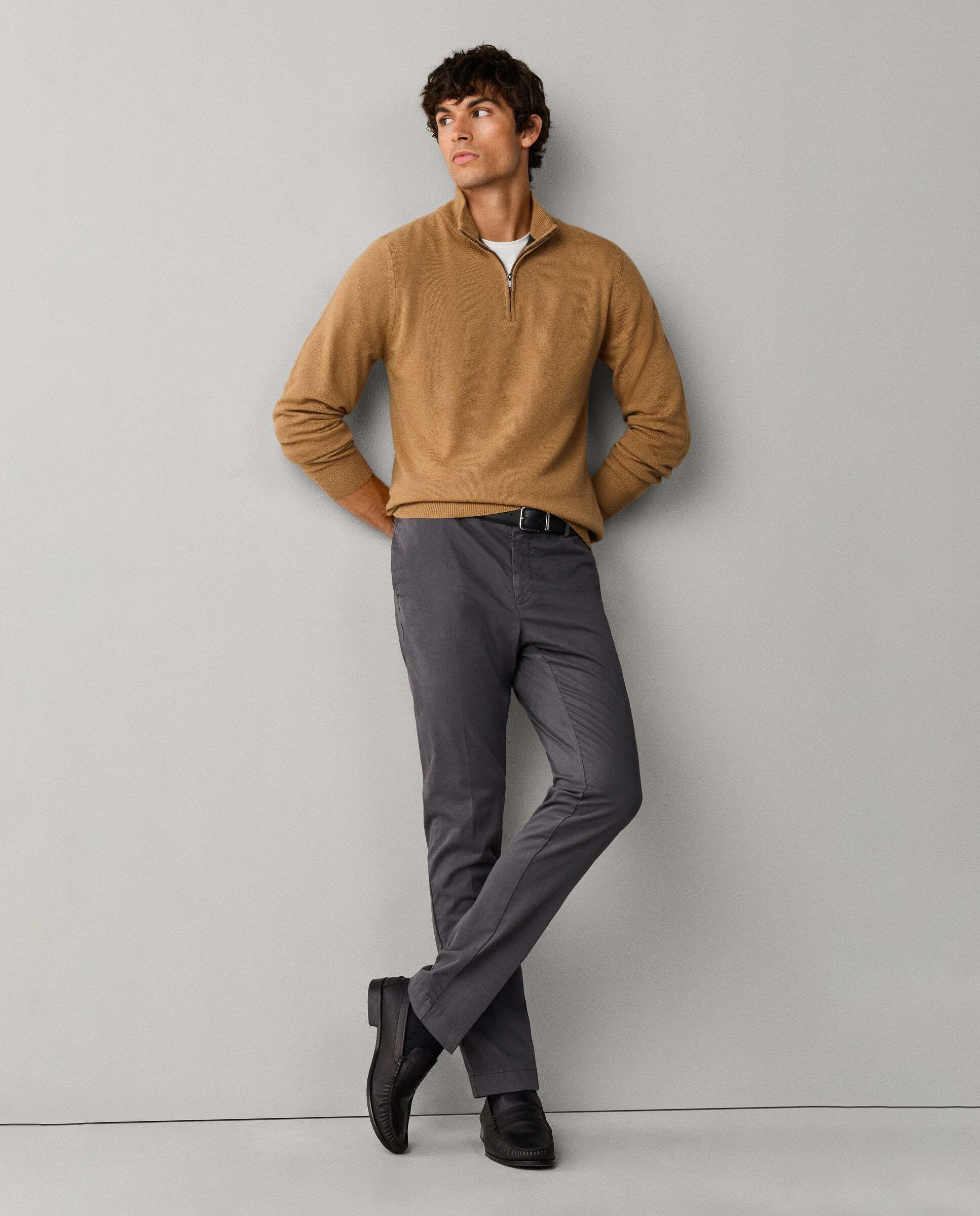Chino kensington algodón elástico fit slim - Hackett - Gris Gris-1