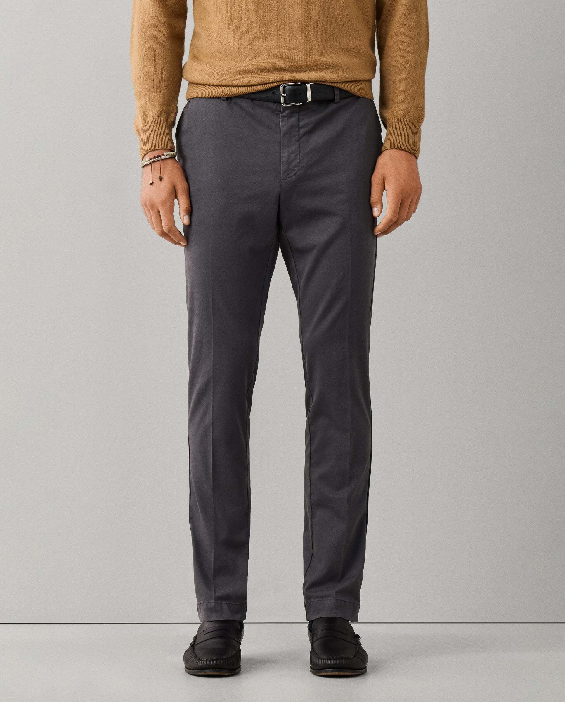 Chino kensington algodón elástico fit slim - Hackett - Gris Gris-2
