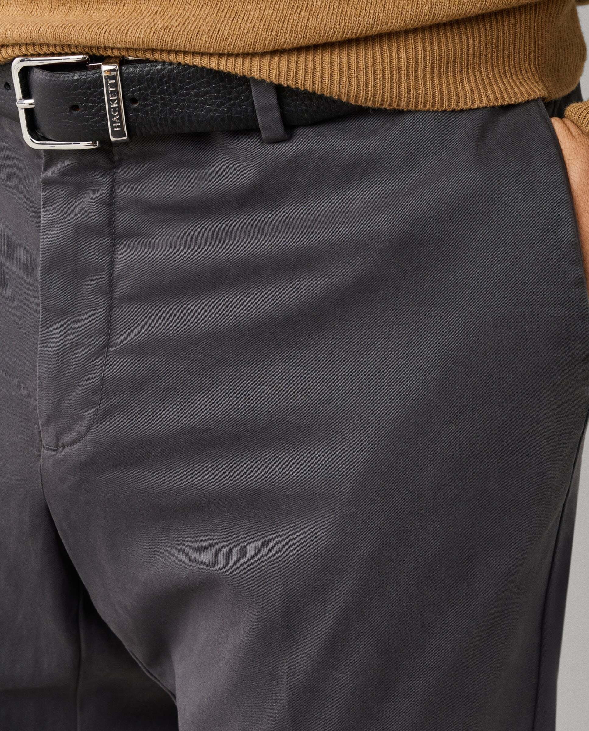 Chino kensington algodón elástico fit slim - Hackett - Gris Gris-4