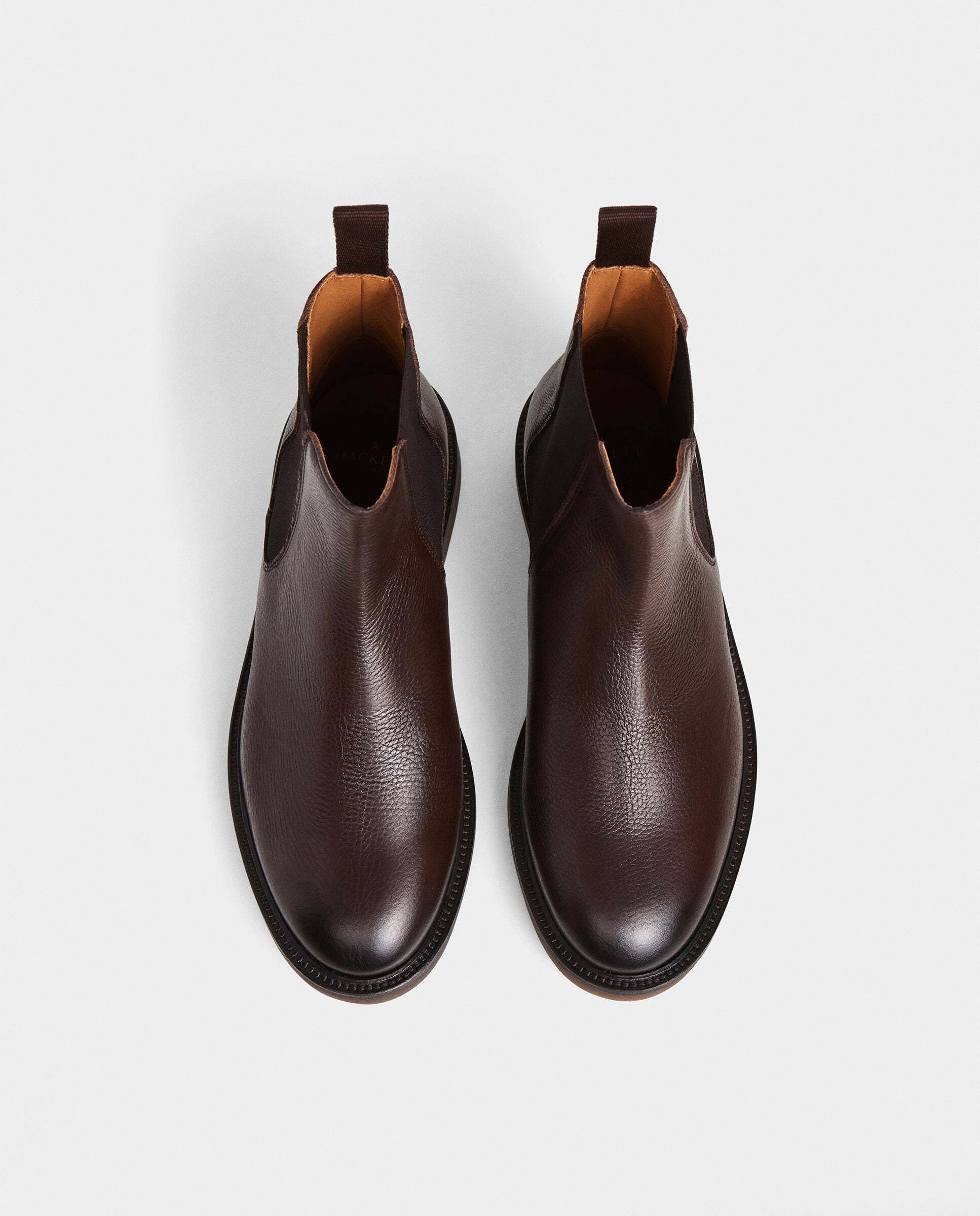 Imagen 3 de Botas de hombre chelsea de piel elsted - Hackett - Marrón oscuro Marrón oscuro