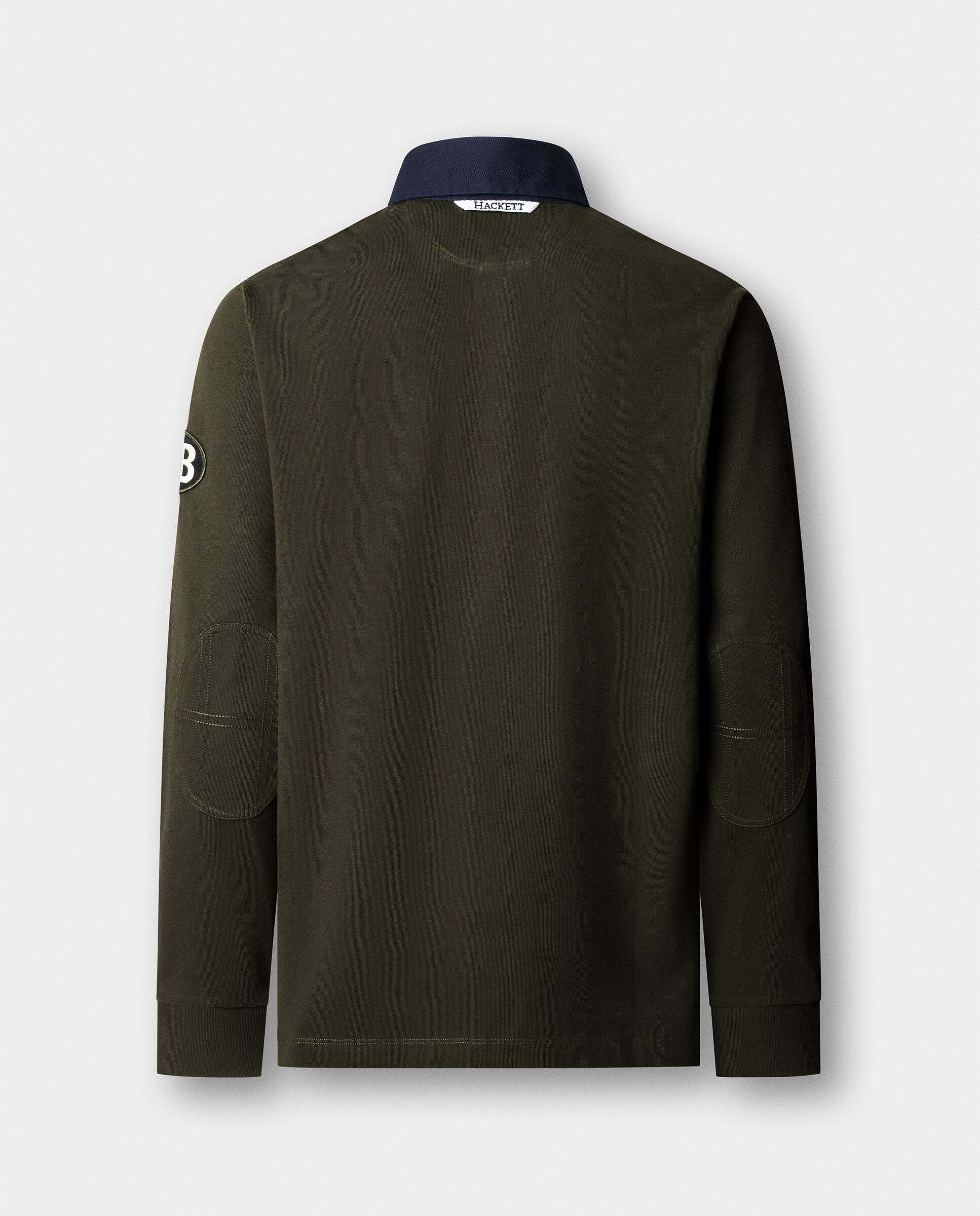 Polo rugby logos rally fit clásico - Hackett - Verde militar Verde militar-5