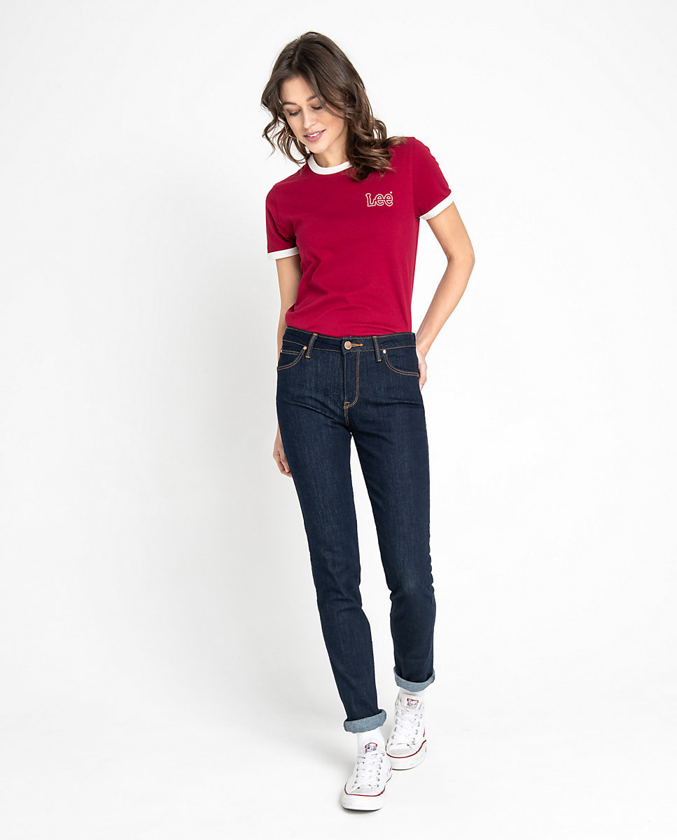 Vaquero pitillo de mujer Elly slim de tiro medio en color - Lee - Azul Azul-1