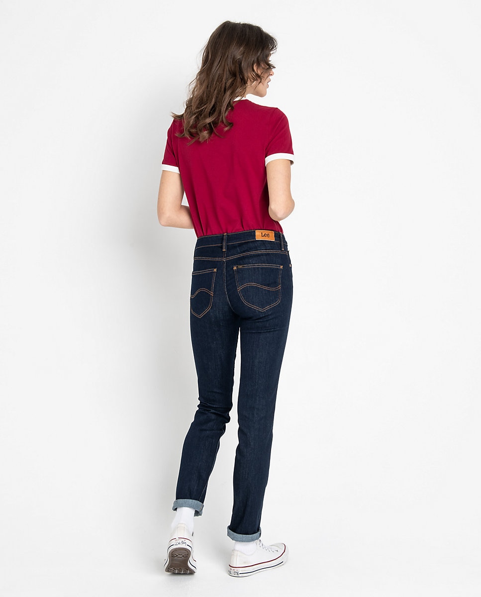 Vaquero pitillo de mujer Elly slim de tiro medio en color - Lee - Azul Azul-3
