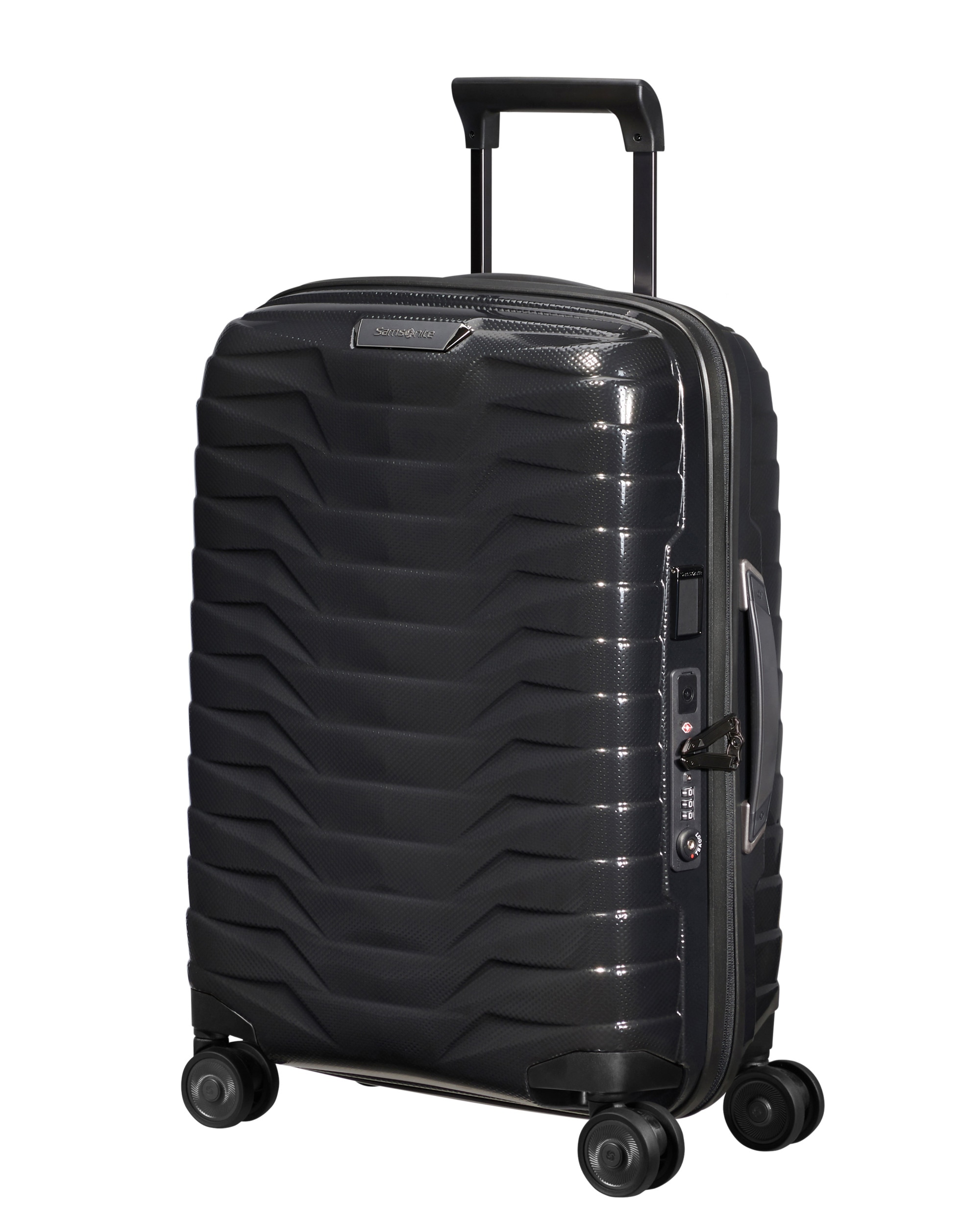 Maleta de cabina Proxis 55/20 exp rígida con capacidad de 38 L