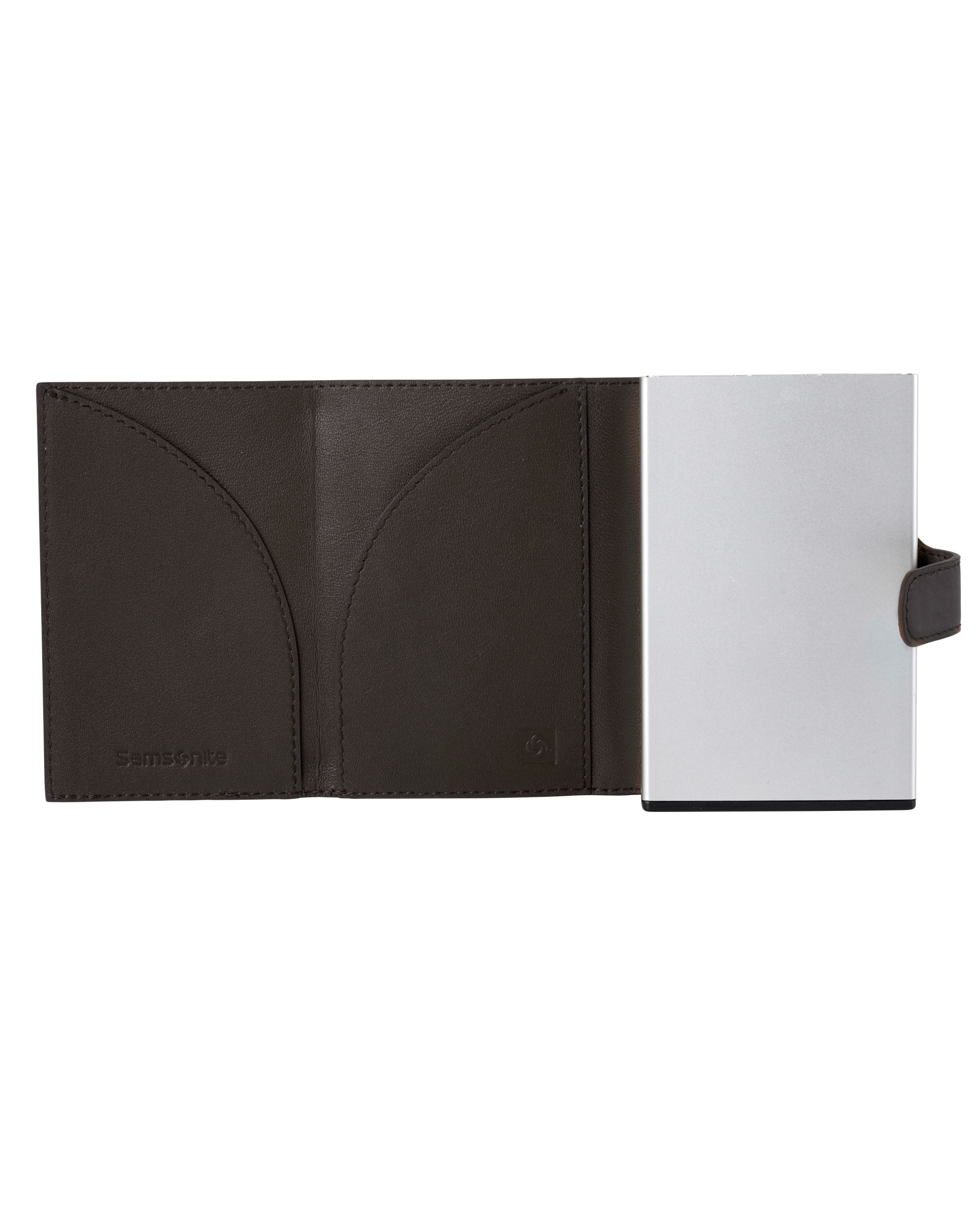 Cartera Alu Fit de piel y aluminio con capacidad de 8 tarjetas - Samsonite - Marrón oscuro Marrón oscuro-3