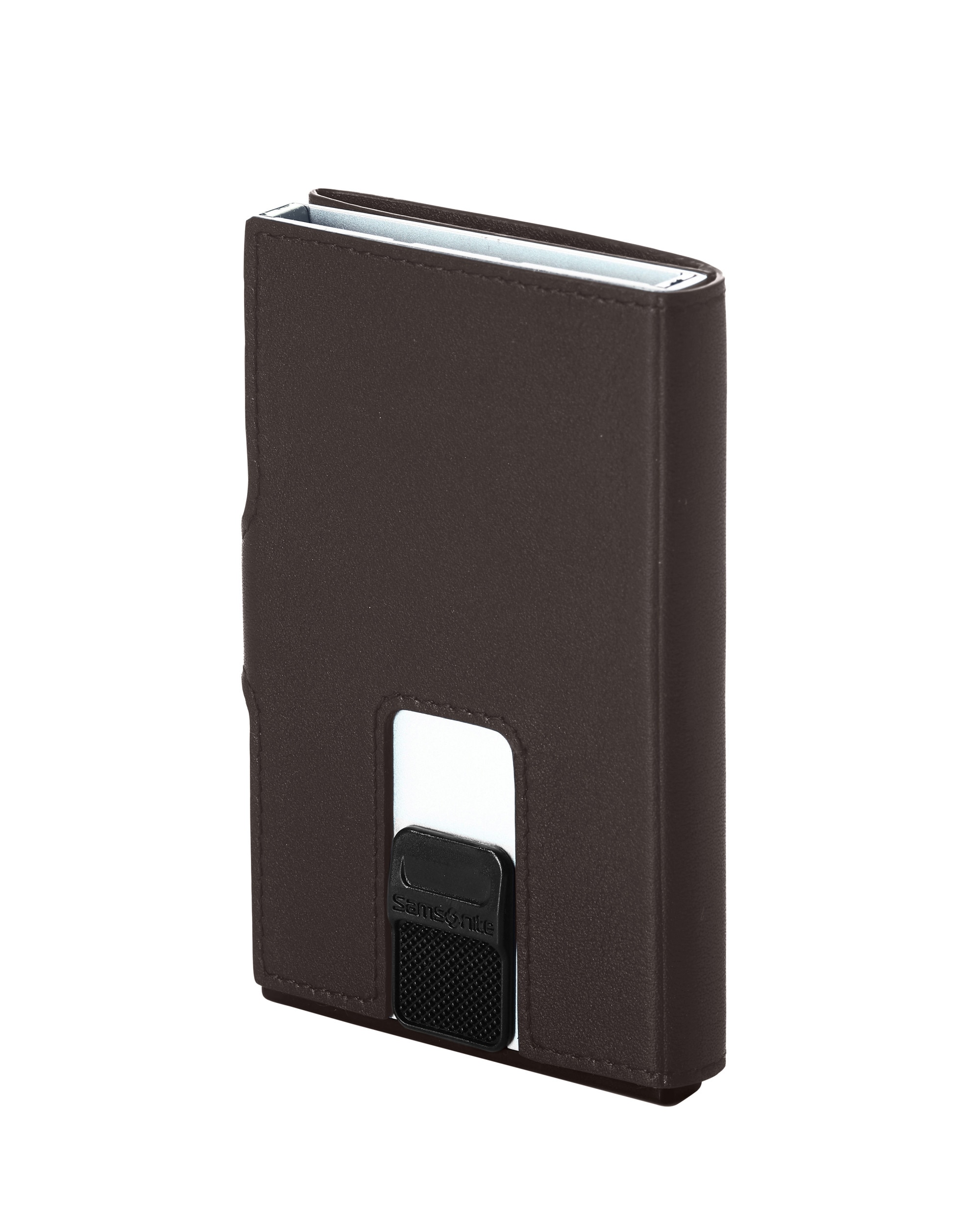 Cartera Alu Fit de piel y aluminio con capacidad de 8 tarjetas - Samsonite - Marrón oscuro Marrón oscuro-4
