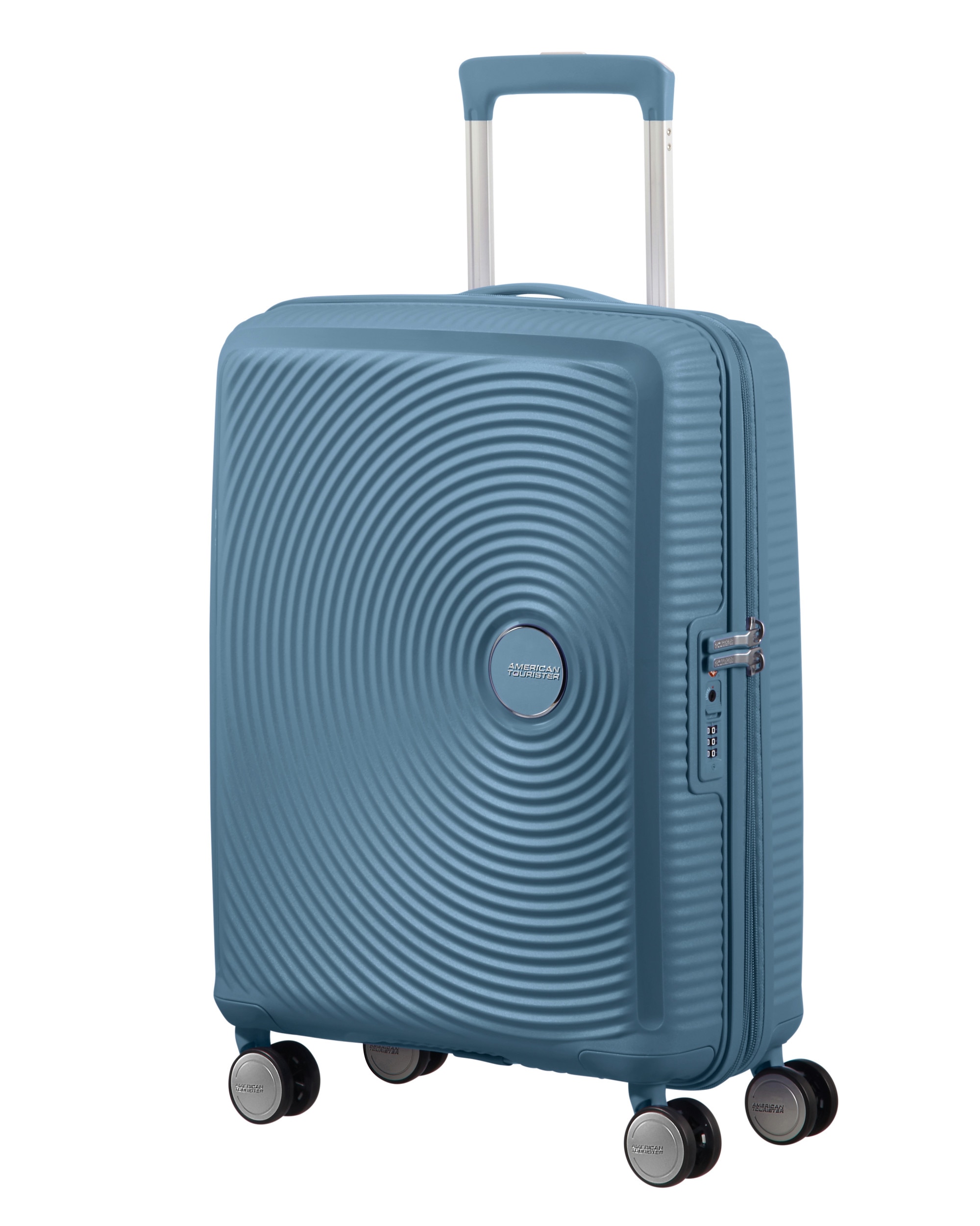 Maleta de cabina Soundbox Spinner 55/20 Tsa Exp rígida con capacidad de 35,5 L - American Tourister - Azul Azul-1