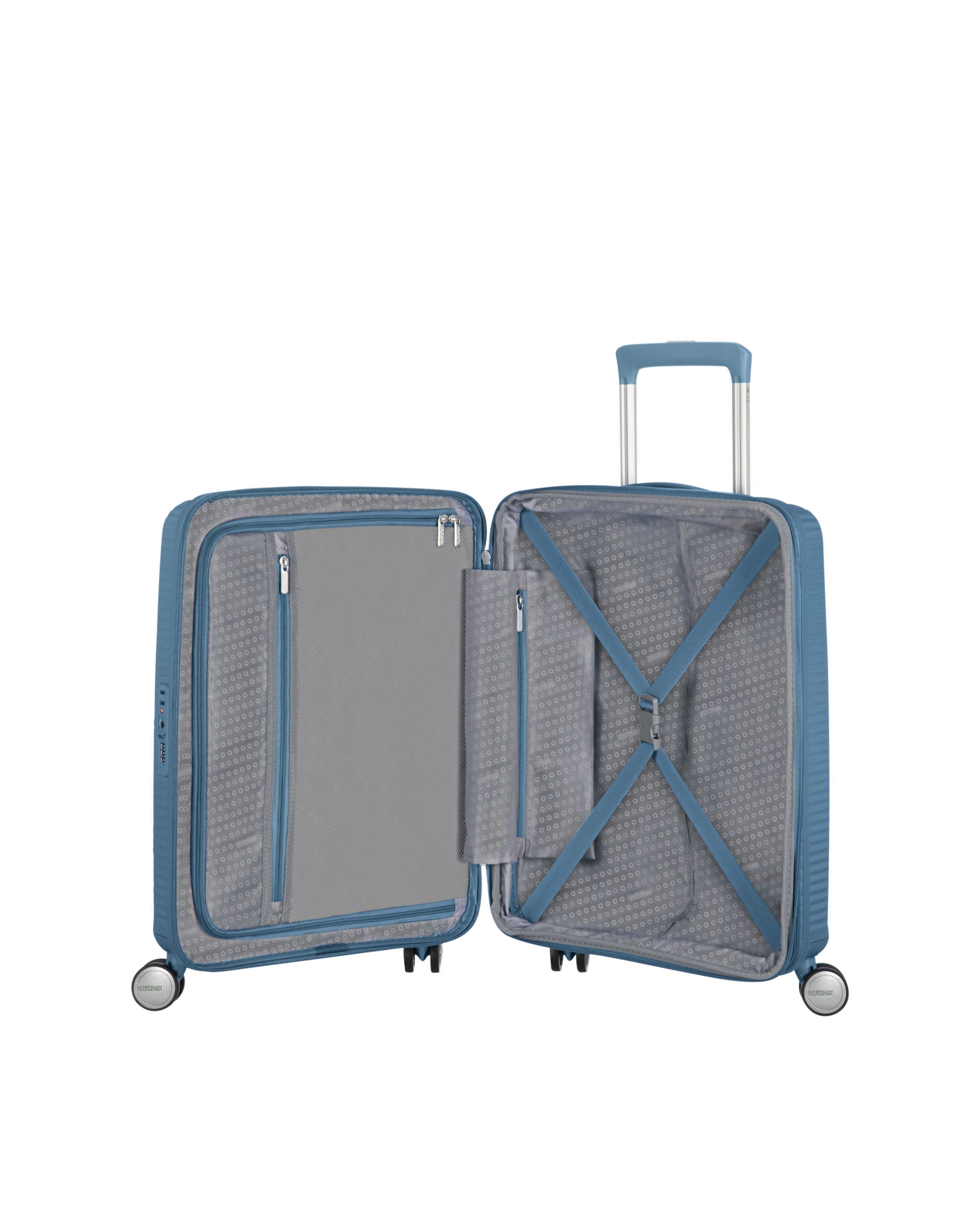 Maleta de cabina Soundbox Spinner 55/20 Tsa Exp rígida con capacidad de 35,5 L - American Tourister - Azul Azul-3