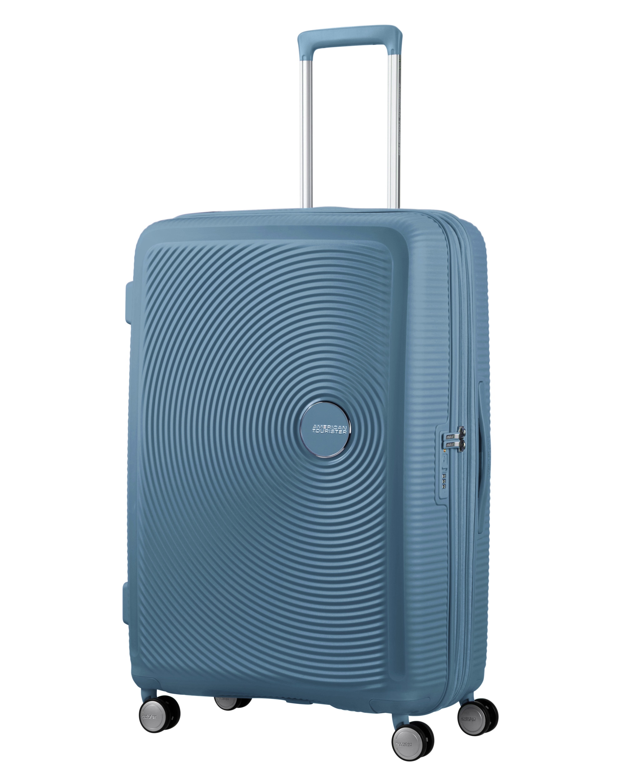 Maleta grande expandible SOUNDBOX rígida negra, con capacidad hasta 110L - American Tourister - Azul claro Azul claro-4