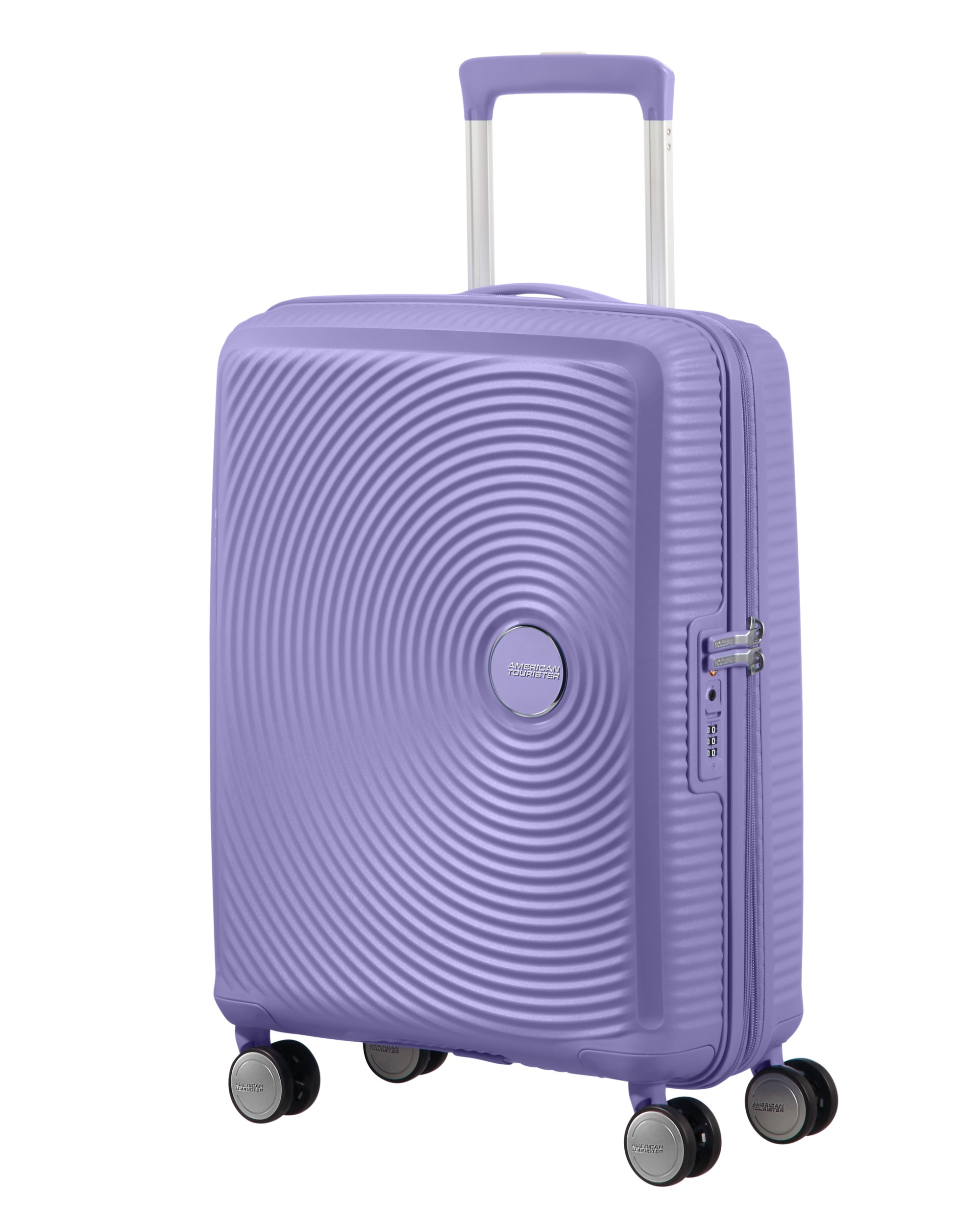 Maleta de cabina Soundbox Spinner 55/20 Tsa Exp rígida con capacidad de 35,5 L - American Tourister - Lila Lila-1