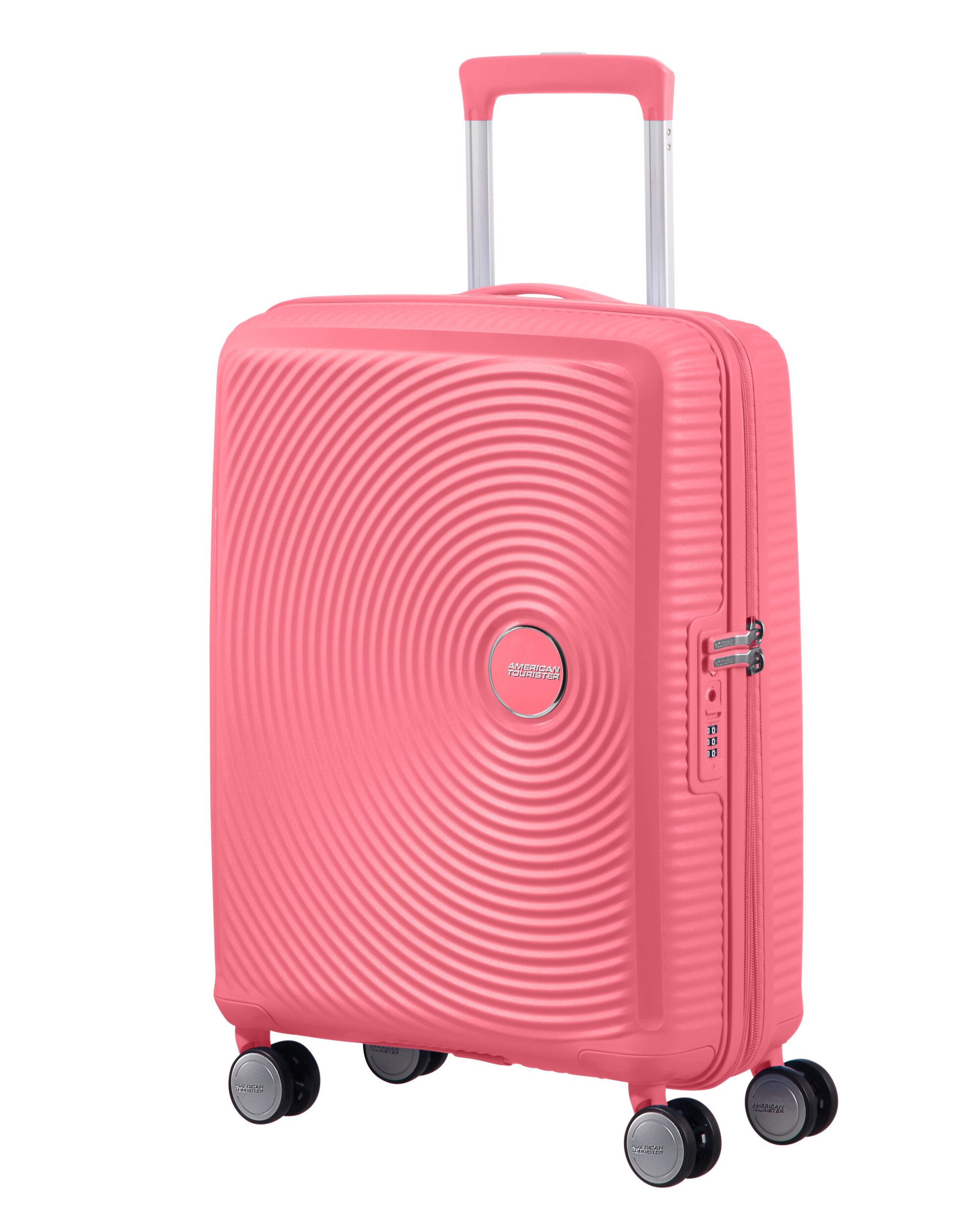 Maleta de cabina Soundbox Spinner 55/20 Tsa Exp rígida con capacidad de 35,5 L - American Tourister - Coral Coral-1