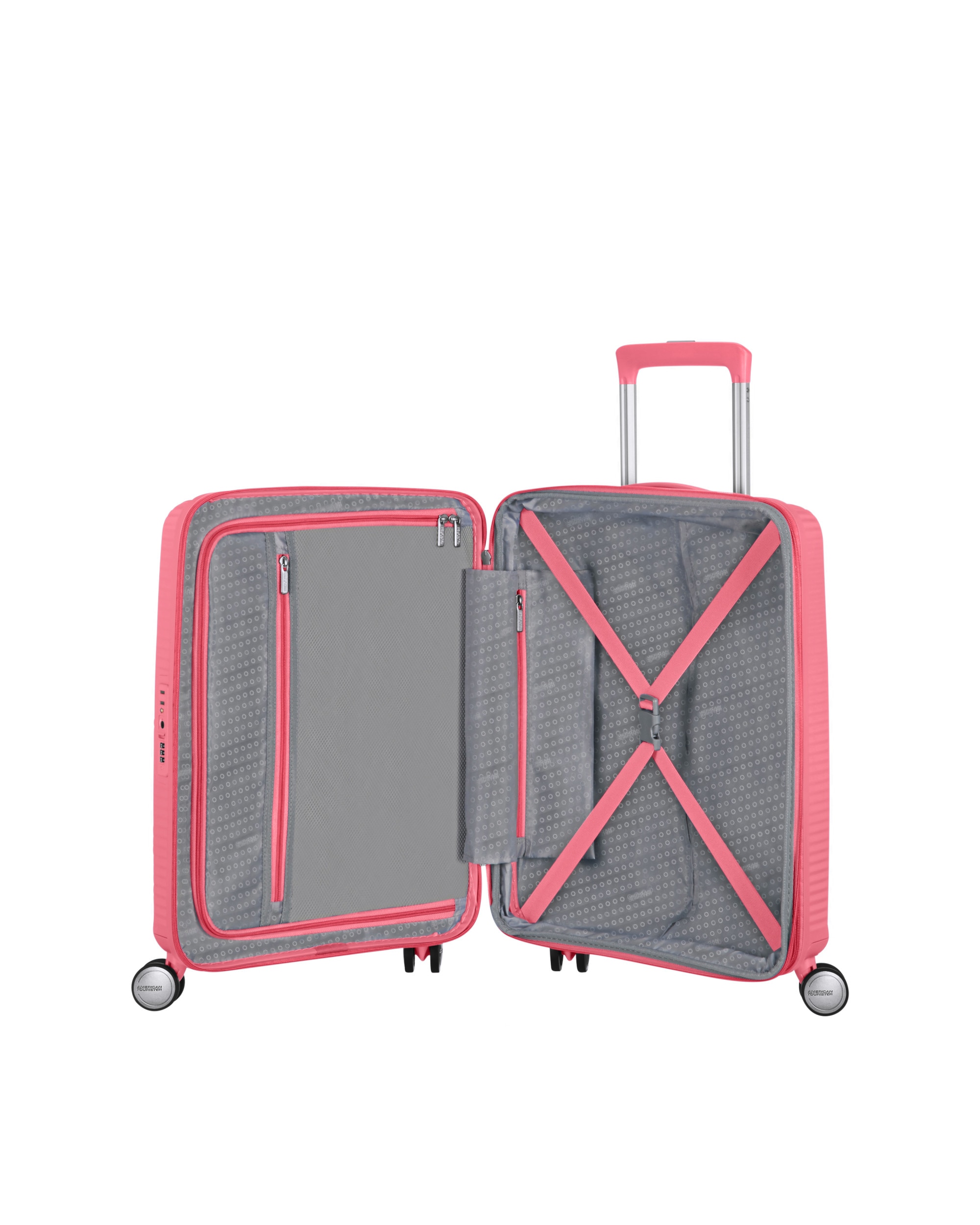 Maleta de cabina Soundbox Spinner 55/20 Tsa Exp rígida con capacidad de 35,5 L - American Tourister - Coral Coral-3