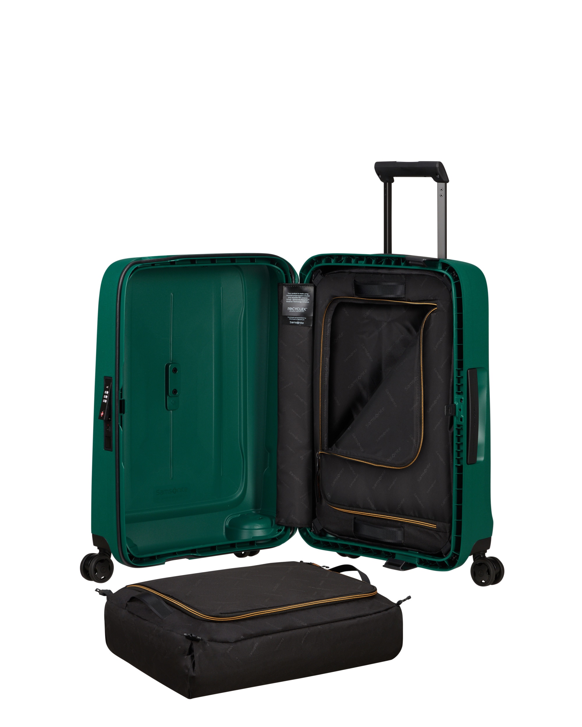Maleta de cabina Essens 55/20 rígida con capacidad de 39 L - Samsonite - Verde oscuro Verde oscuro-3