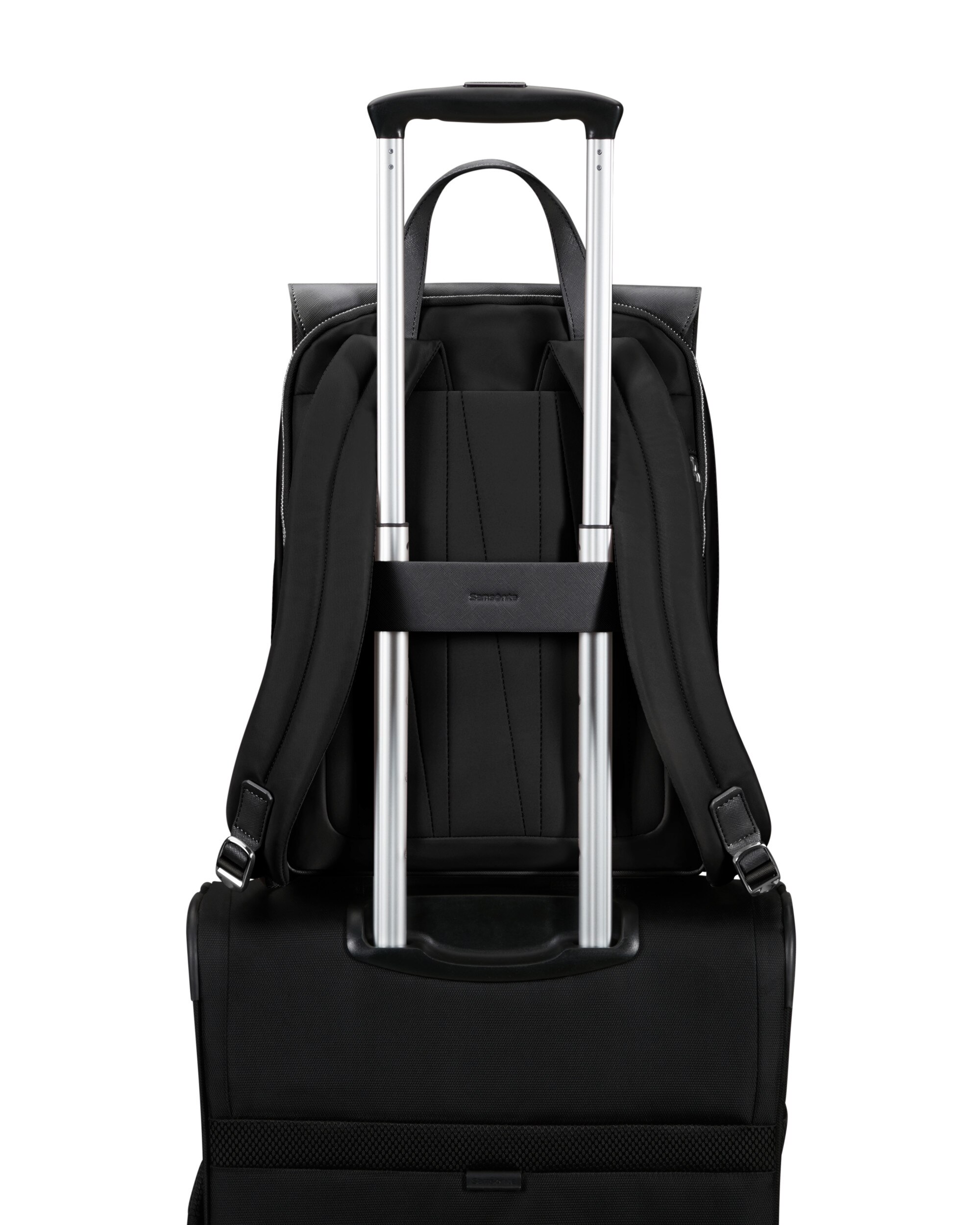 Mochila con solapa para portátil de 14,1'' de mujer zalia 30 de material reciclado - Samsonite - Negro Negro-5