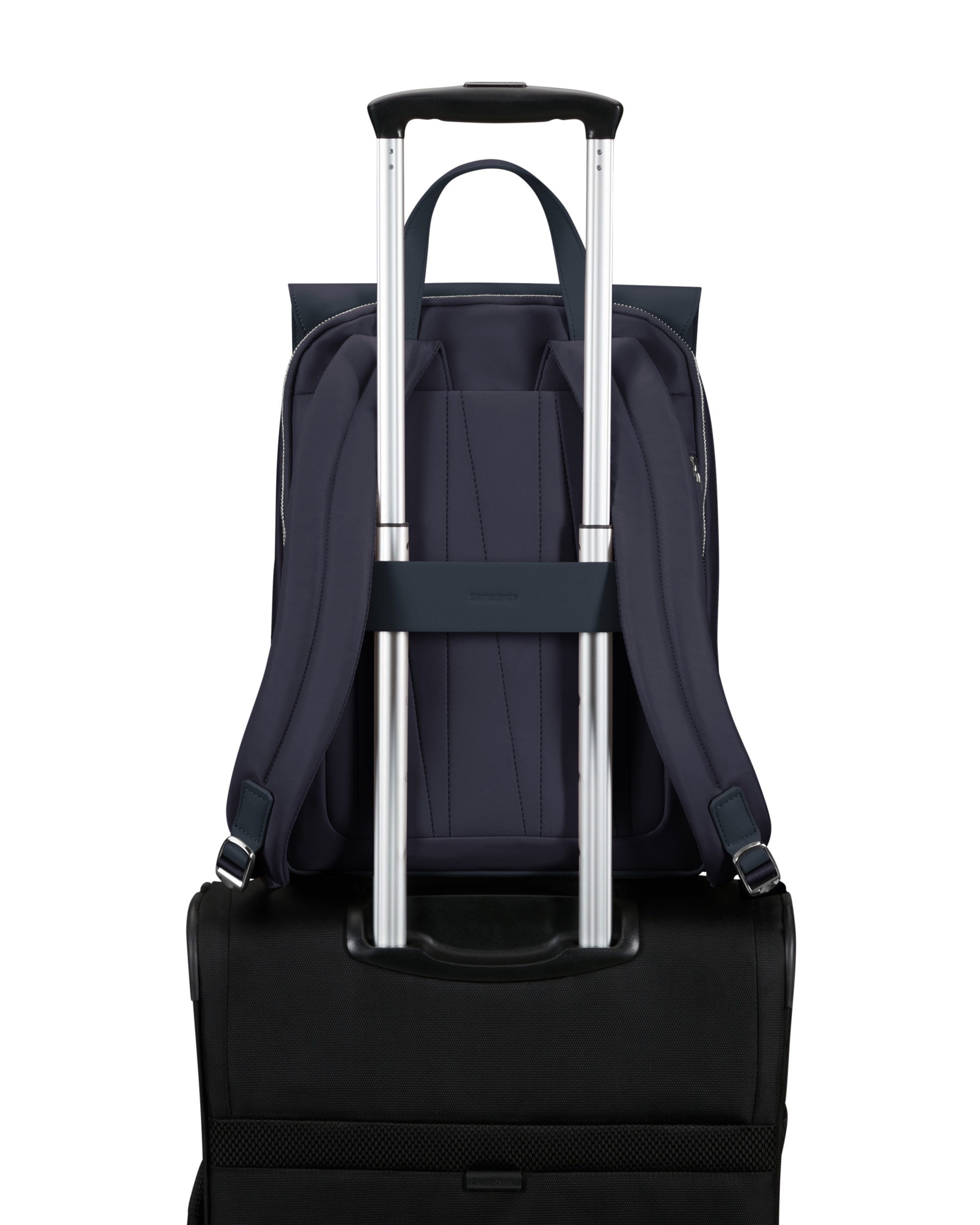 Mochila con solapa para portátil de 14,1'' de mujer zalia 30 de material reciclado - Samsonite - Azul marino Azul marino-6