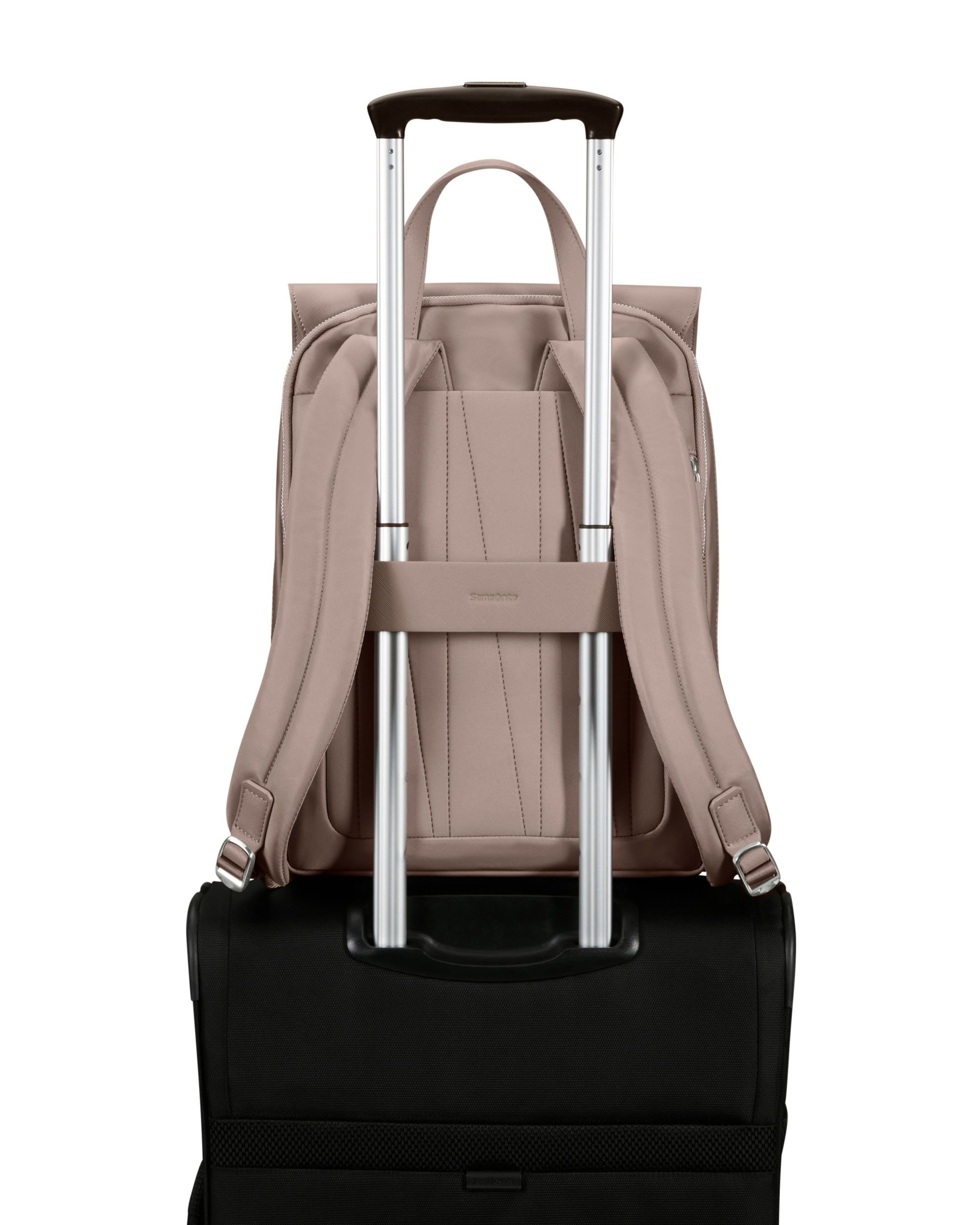 Mochila con solapa para portátil de 14,1'' de mujer zalia 30 de material reciclado - Samsonite - Rosa claro Rosa claro-4