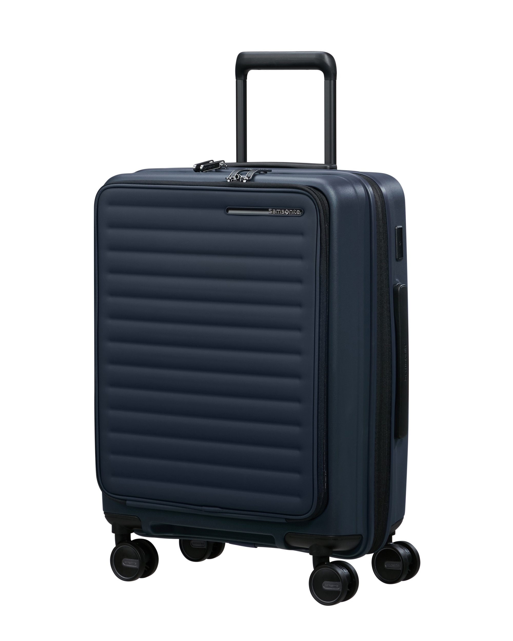 Imagen 0 de Maleta de cabina easy access expandible Restackd rígida con capacidad hasta 48 litros Azul marino