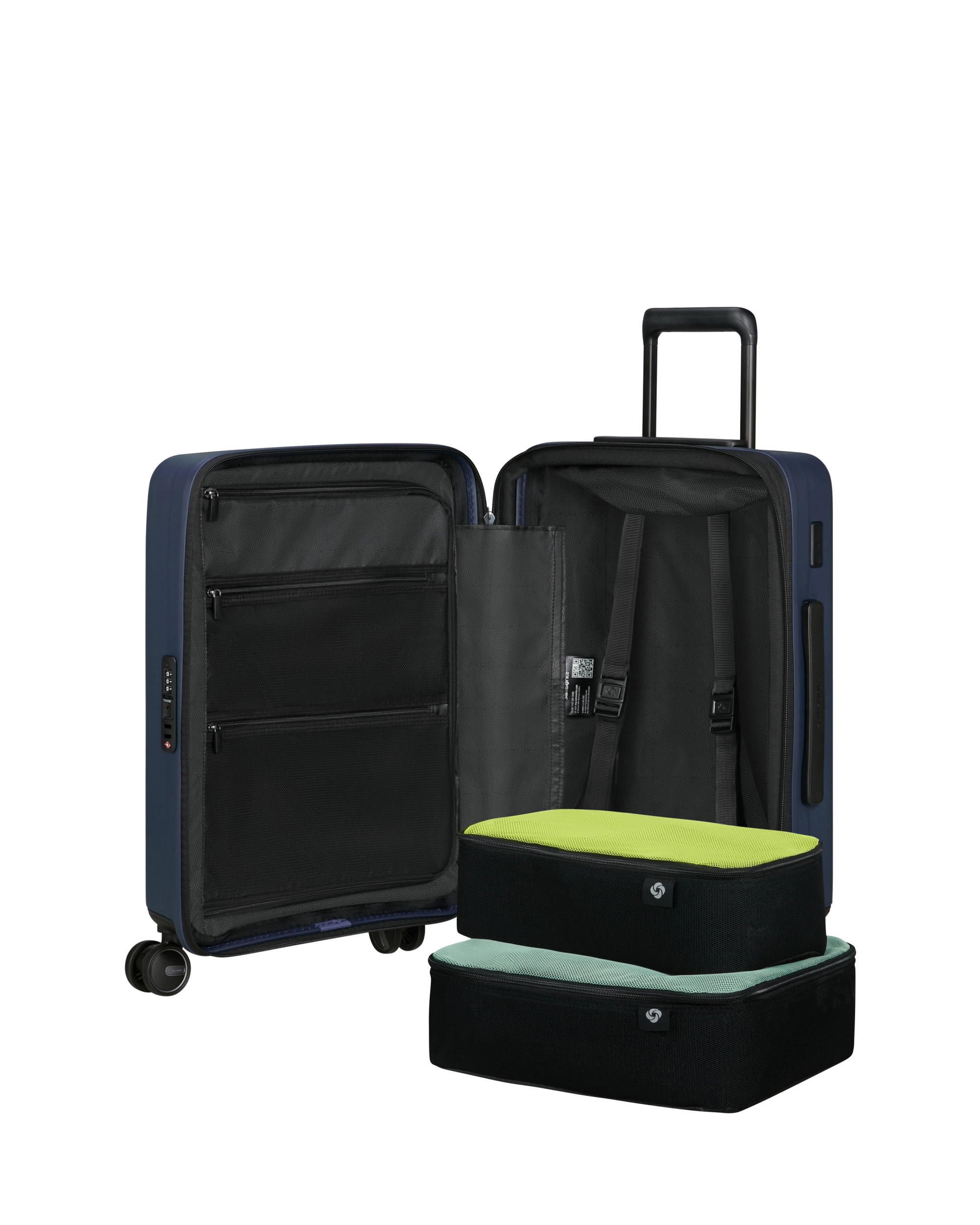 Maleta de cabina easy access expandible Restackd rígida con capacidad hasta 48 litros - Samsonite - Azul marino Azul marino-3