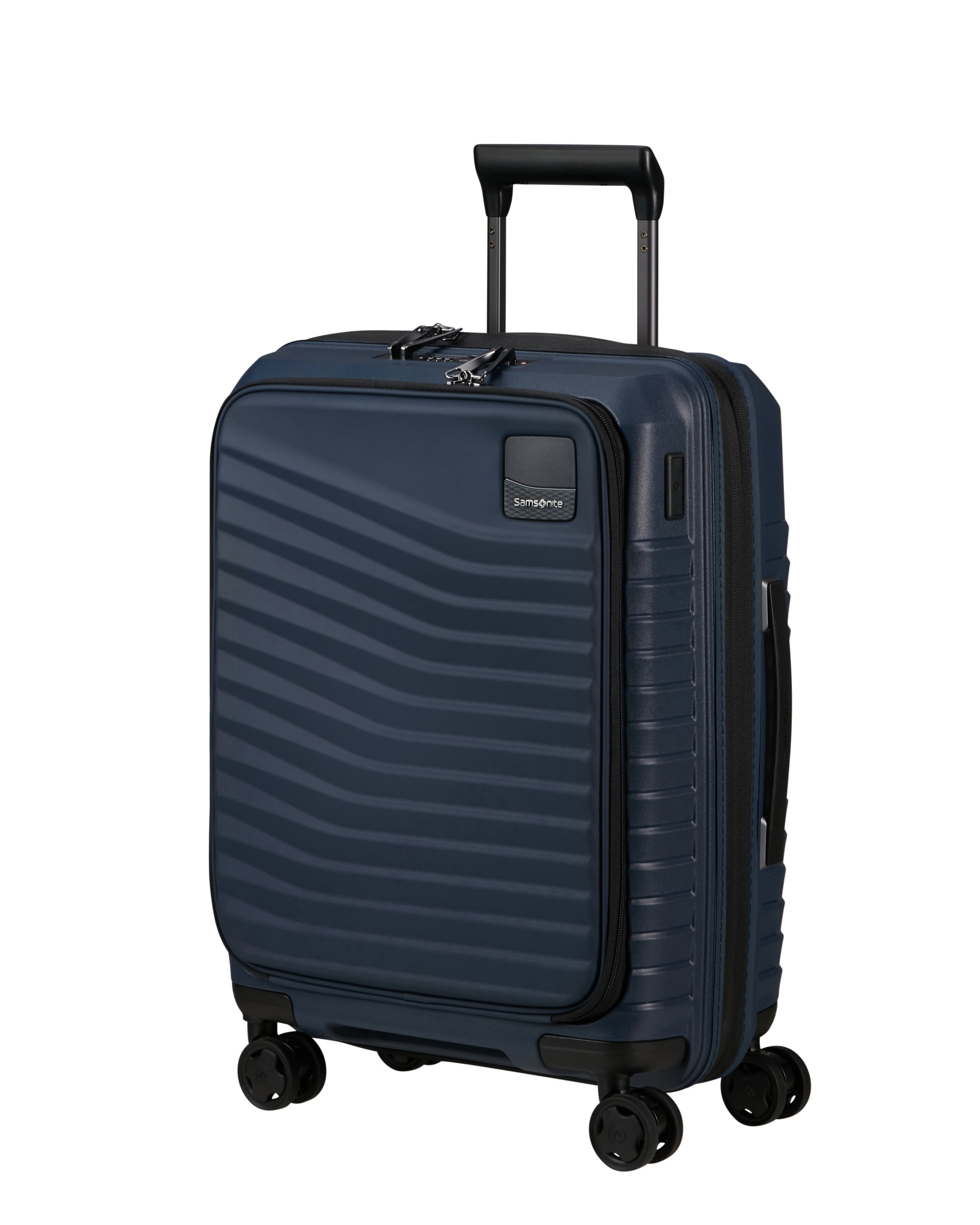 Maleta de cabina expandible con bolsillo easy access Intuo rígida con capacidad hasta 48 litros - Samsonite - Azul índigo Azul índigo-1