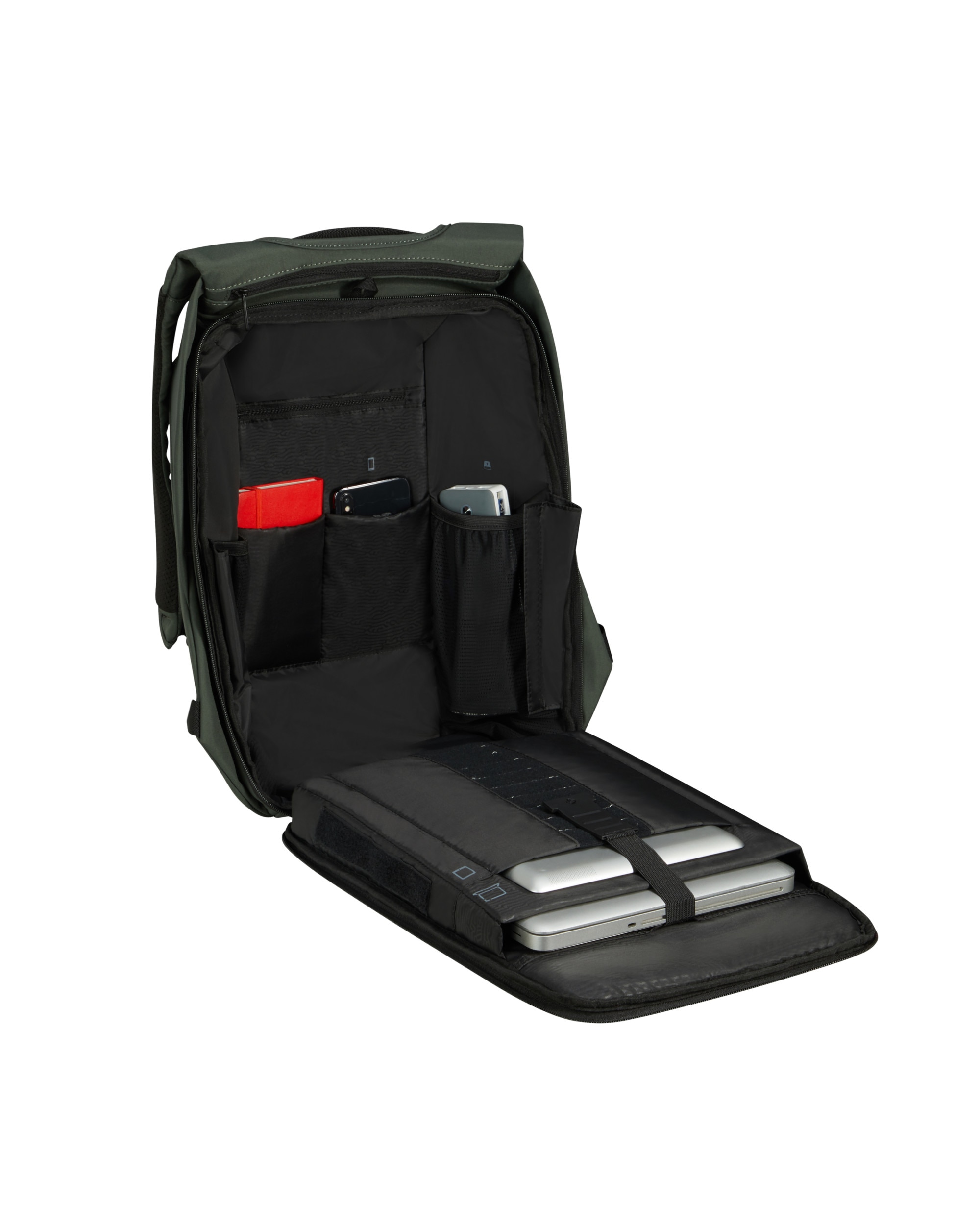 Imagen 4 de Mochila para portátil de 15,6'' Securipak 2 blanda con capacidad de 16 L - Samsonite - Verde militar Verde militar