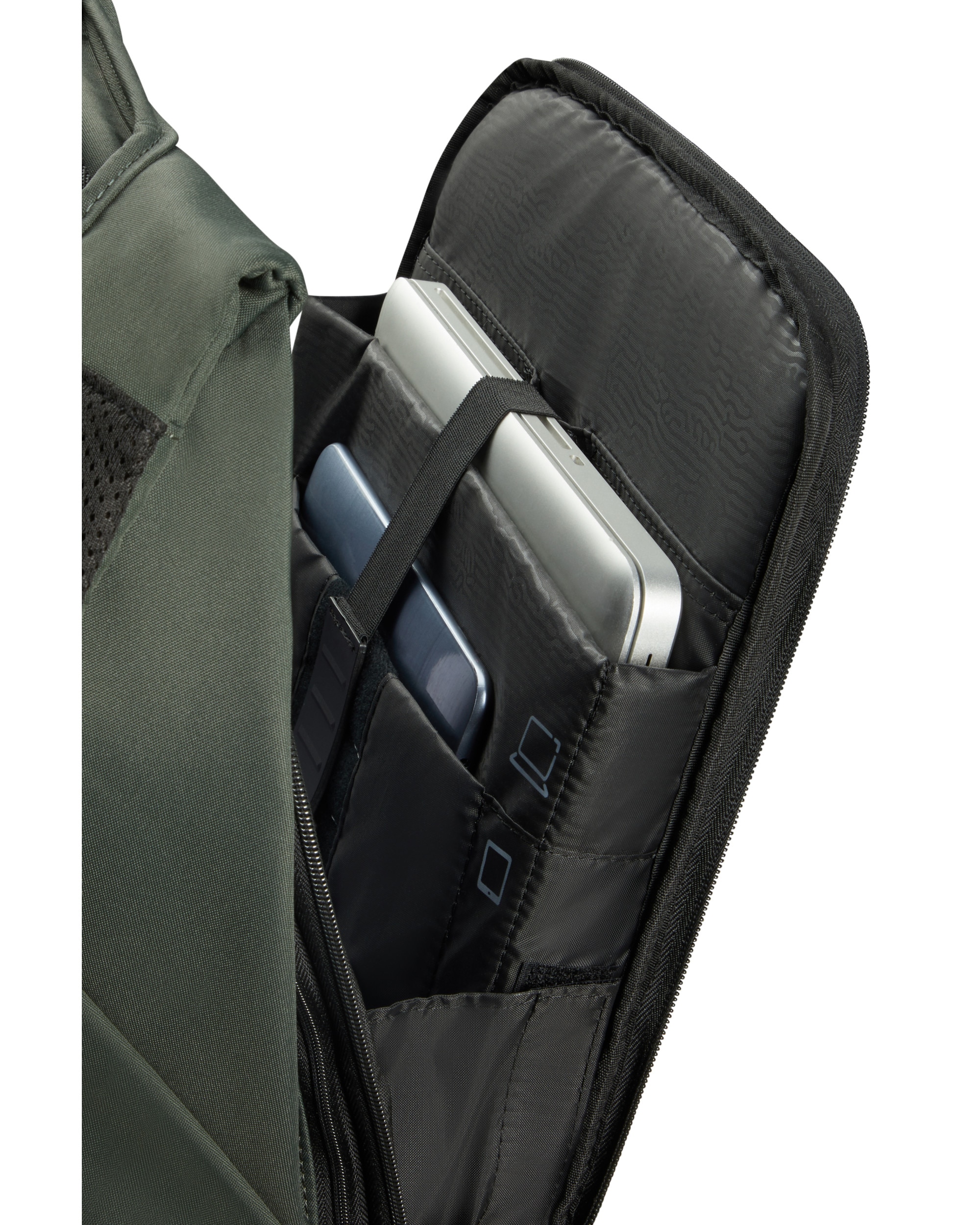 Imagen 5 de Mochila para portátil de 15,6'' Securipak 2 blanda con capacidad de 16 L - Samsonite - Verde militar Verde militar