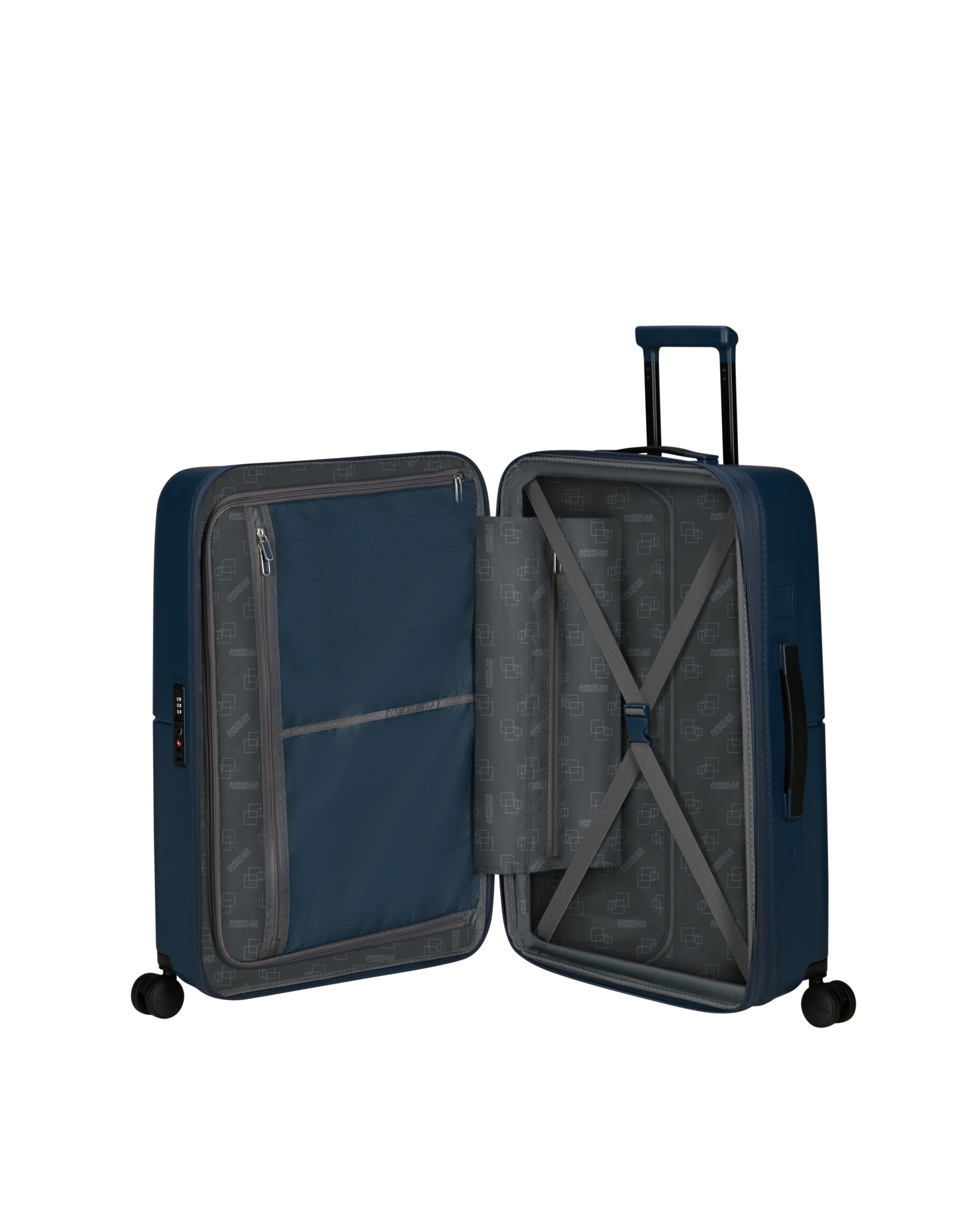 Maleta mediana expandible Dashpop rígida con capacidad hasta 84 L - American Tourister - Naranja Azul índigo-3