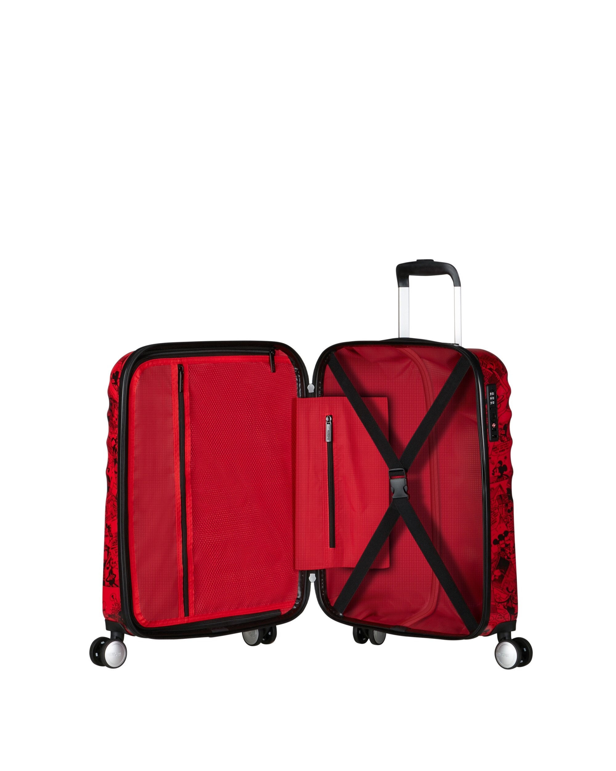 Maleta de cabina Wavebreaker Disney Spin55/20 rígida con capacidad de 36 L - American Tourister - Rojo Rojo-3