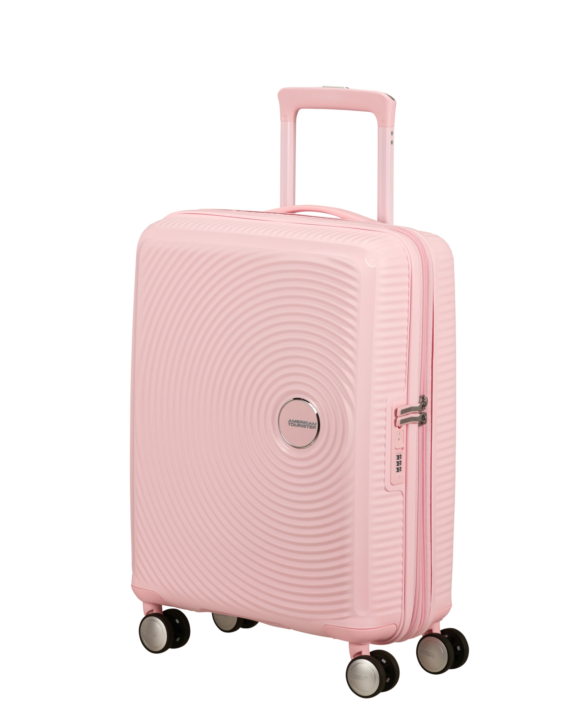 Maleta de cabina Soundbox Spinner 55/20 Tsa Exp rígida con capacidad de 35,5 L - American Tourister - Rosa Rosa-1