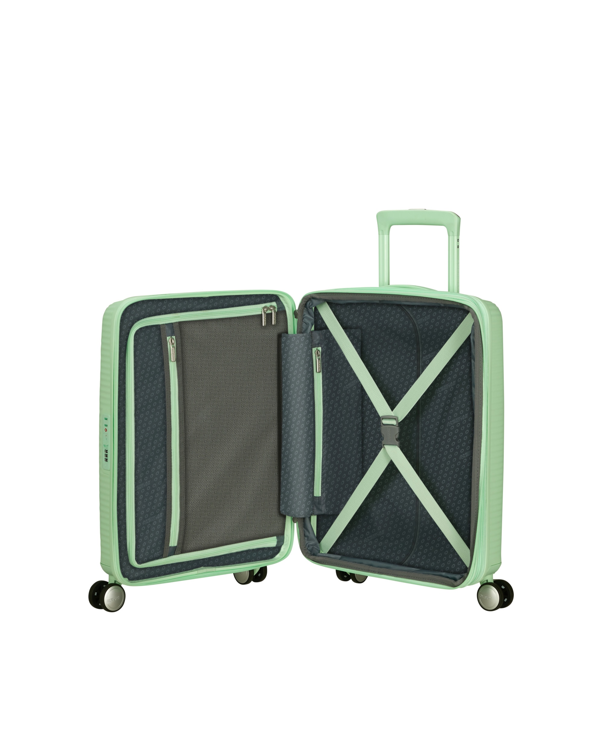 Maleta de cabina expandible SOUNDBOX rígida negra, con capacidad hasta 41L - American Tourister - Verde Agua Verde Agua-3