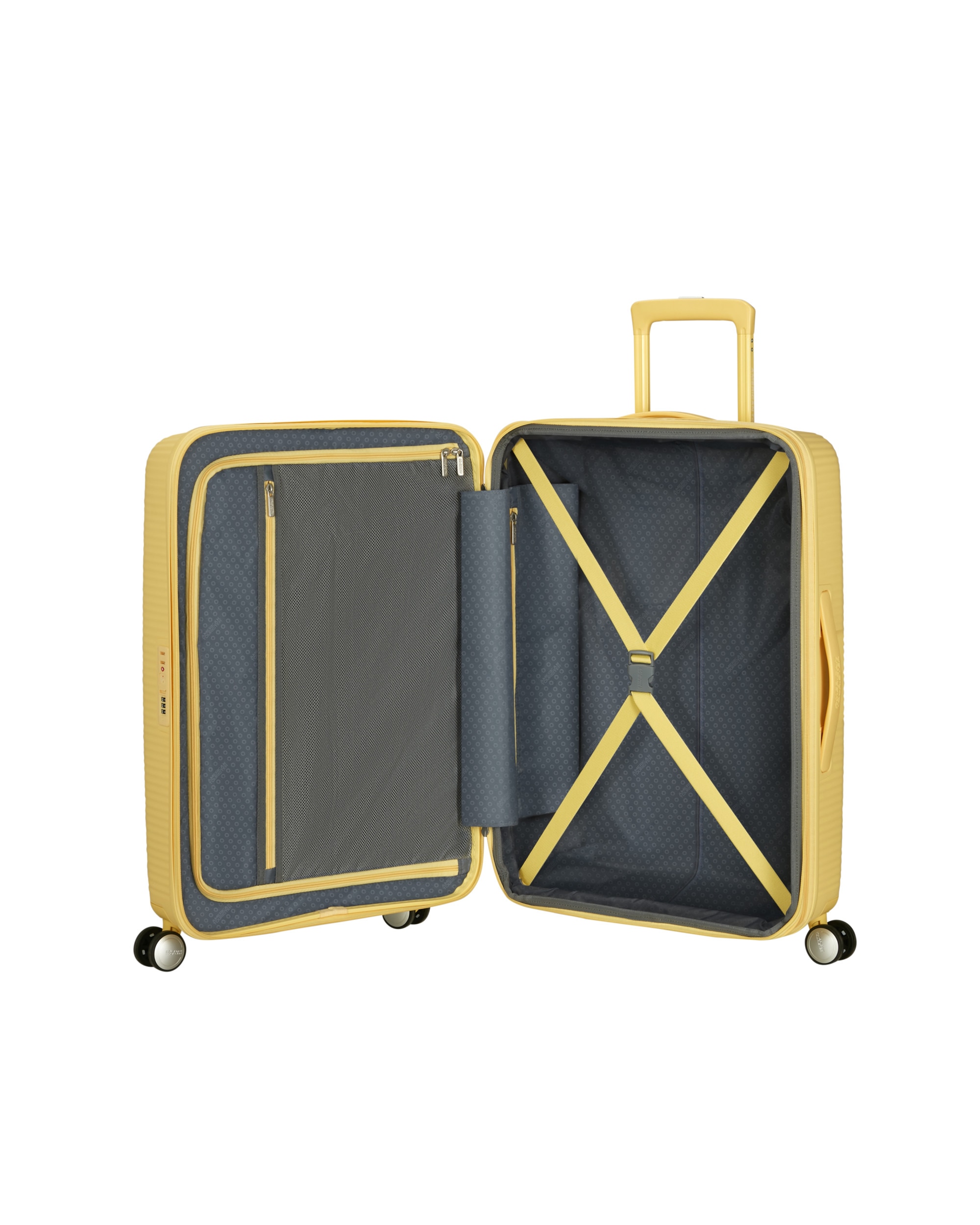 Maleta mediana Soundbox Spinner 67/24 Tsa Exp rígida con capacidad de 81 L - American Tourister - Amarillo Amarillo-3