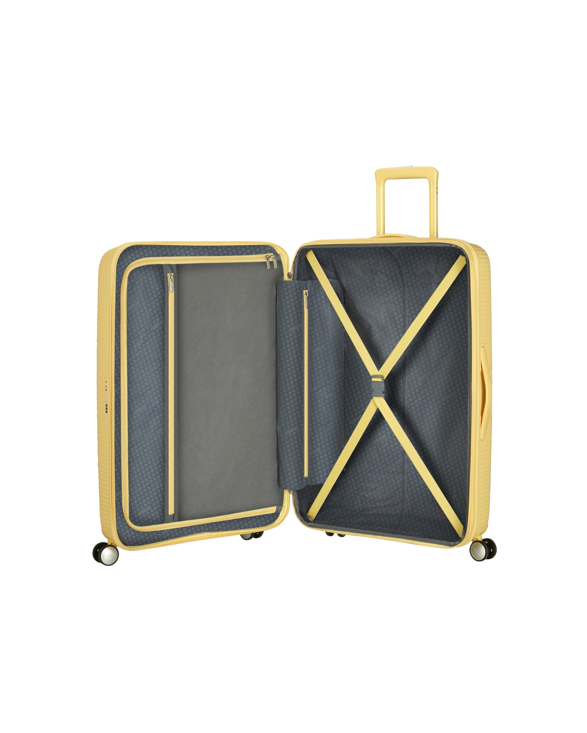 Maleta grande expandible SOUNDBOX rígida negra, con capacidad hasta 110L - American Tourister - Amarillo Amarillo-3