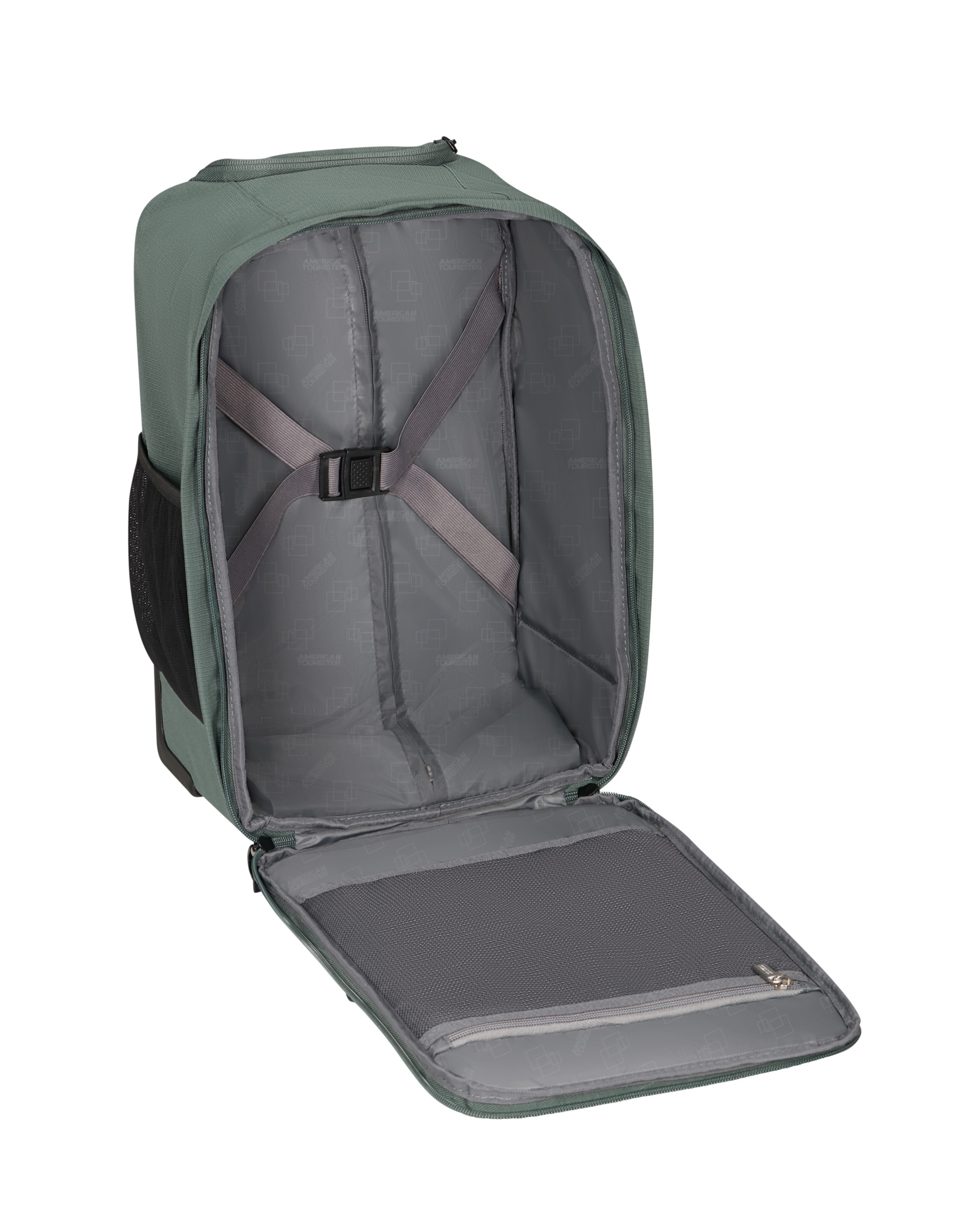 Mochila con ruedas Take2cabin S con capacidad de 20 litros - American Tourister - Verde militar Verde militar-3