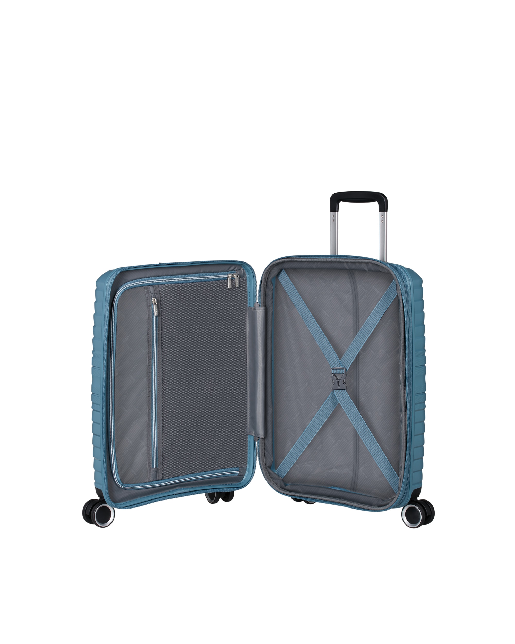Maleta de cabina expandible Flytwist rígida con capacidad hasta 44 litros - American Tourister - Azul claro Azul claro-3