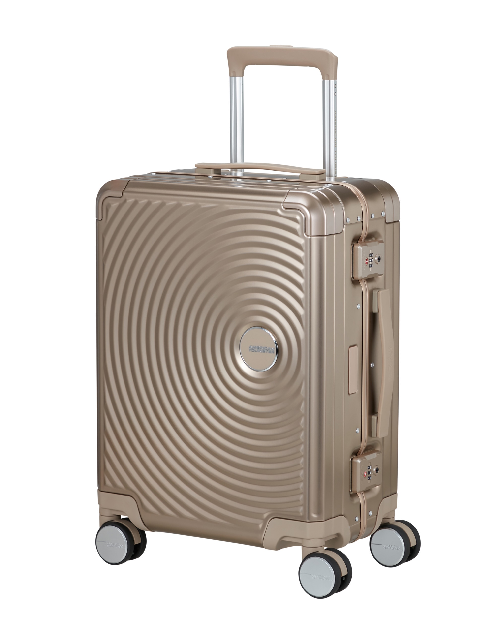 Maleta de cabina Soundbox Alu rígida con capacidad de 39 L - American Tourister - Marrón claro Marrón claro-1