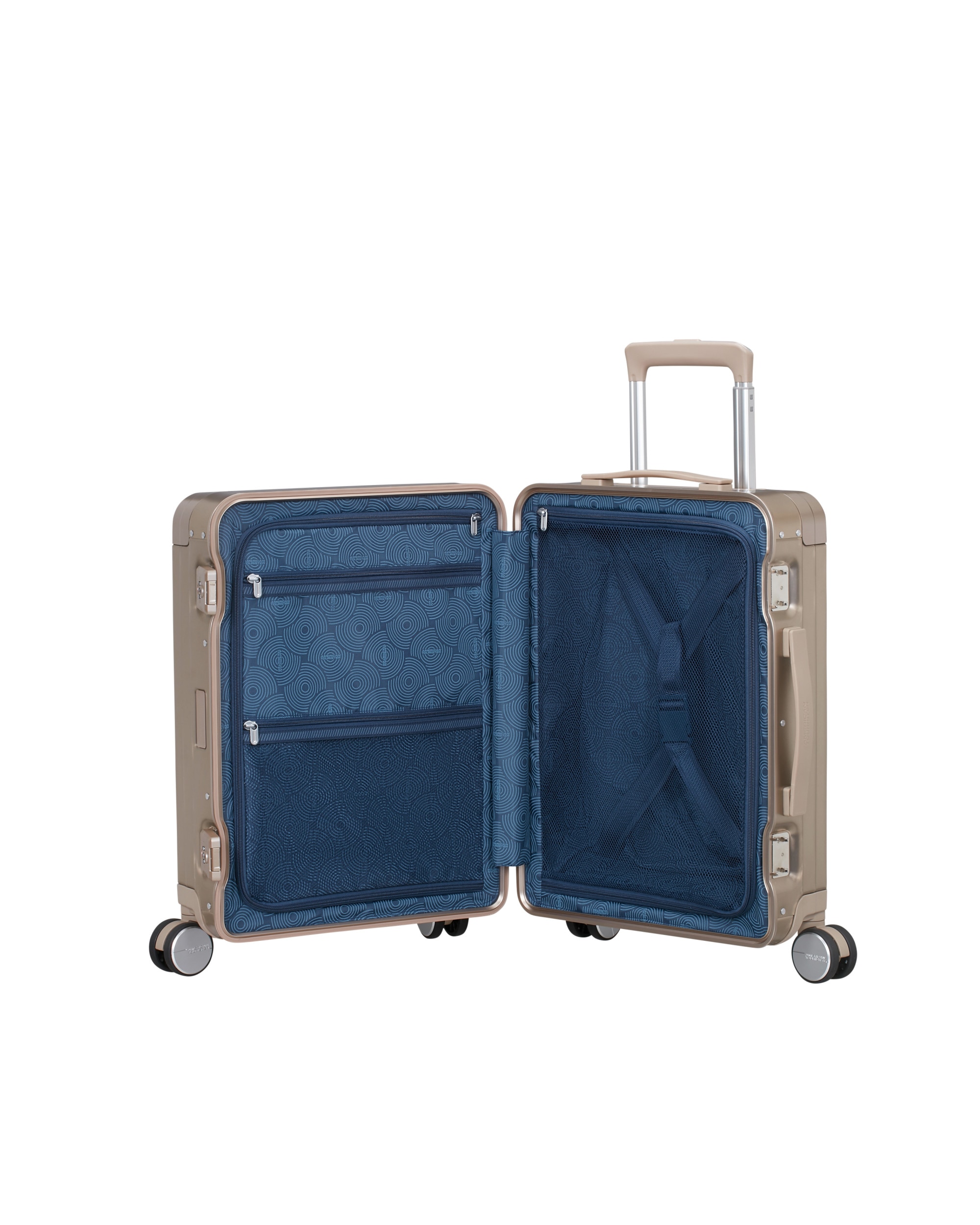 Maleta de cabina Soundbox Alu rígida con capacidad de 39 L - American Tourister - Marrón claro Marrón claro-3
