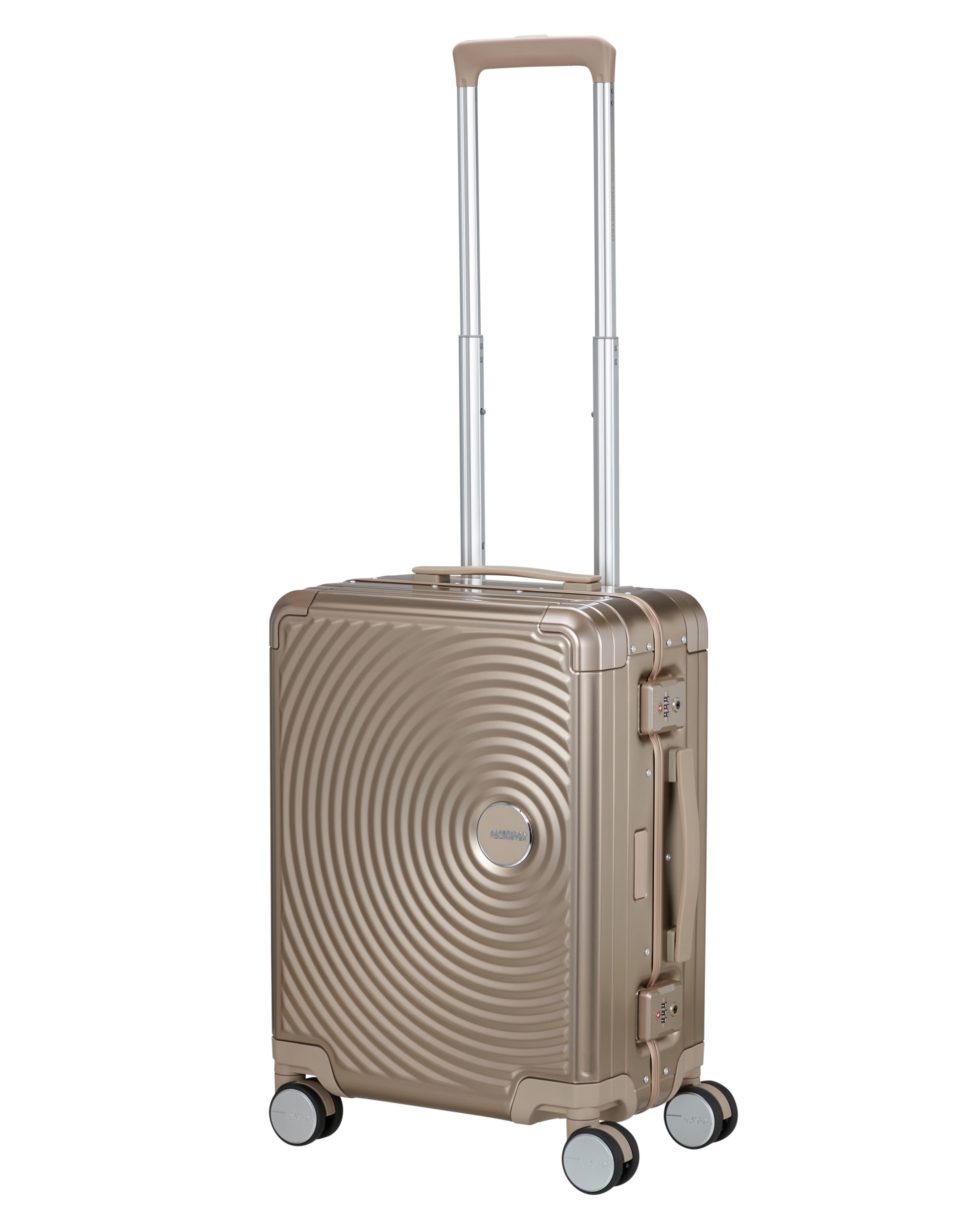 Maleta de cabina Soundbox Alu rígida con capacidad de 39 L - American Tourister - Marrón claro Marrón claro-4