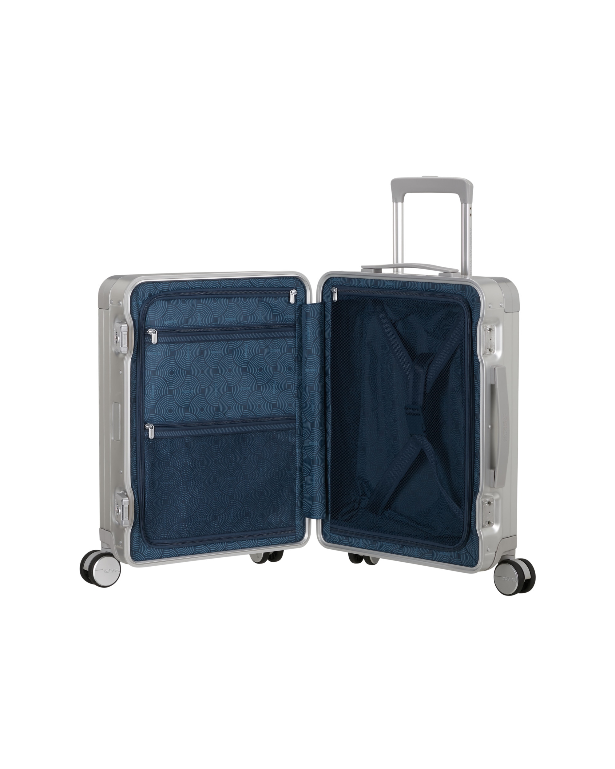 Maleta de cabina Soundbox Alu rígida con capacidad de 39 L - American Tourister - Plata Plata-3
